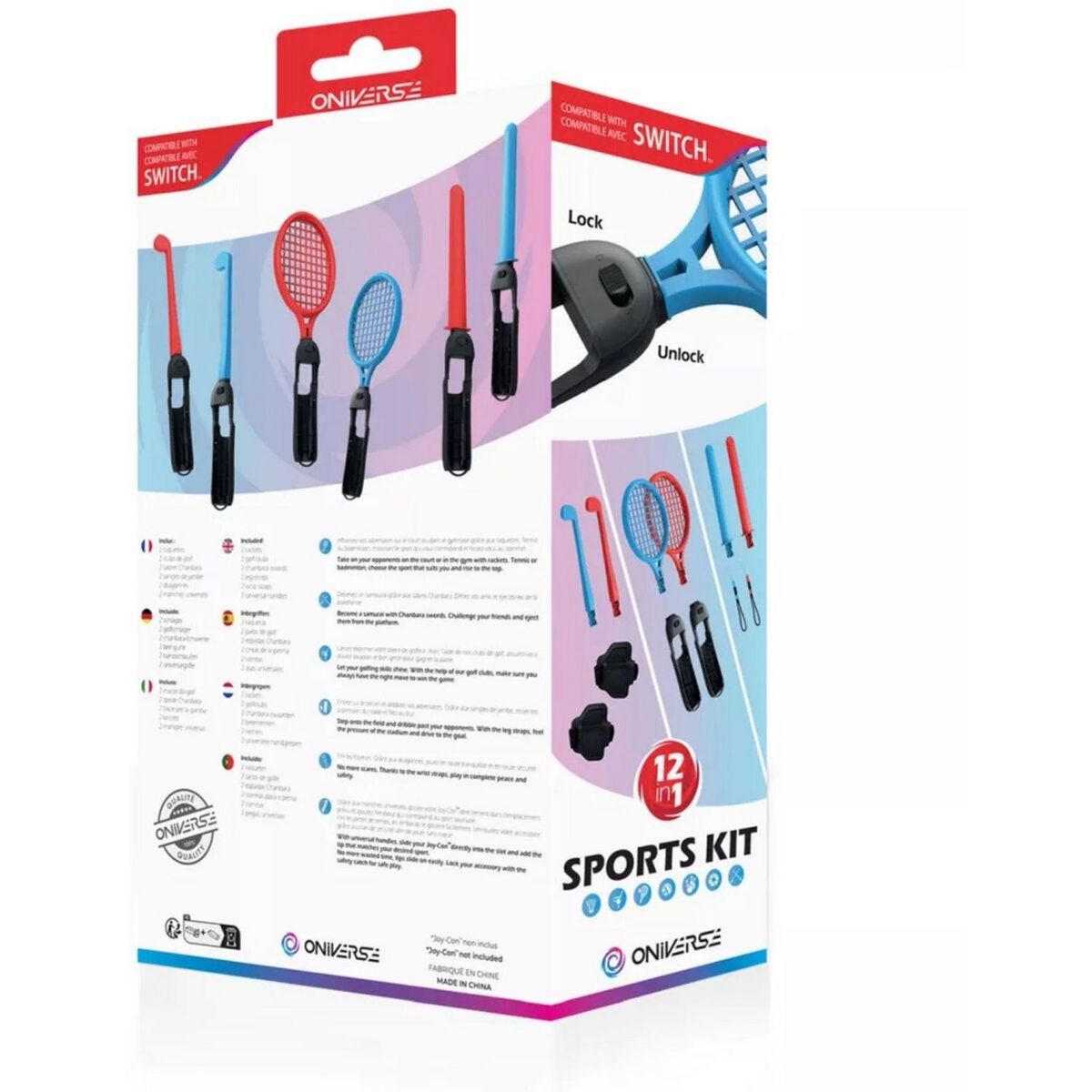ONIVERSE Pack de 12 accessoires Nintendo Switch Sport Access
