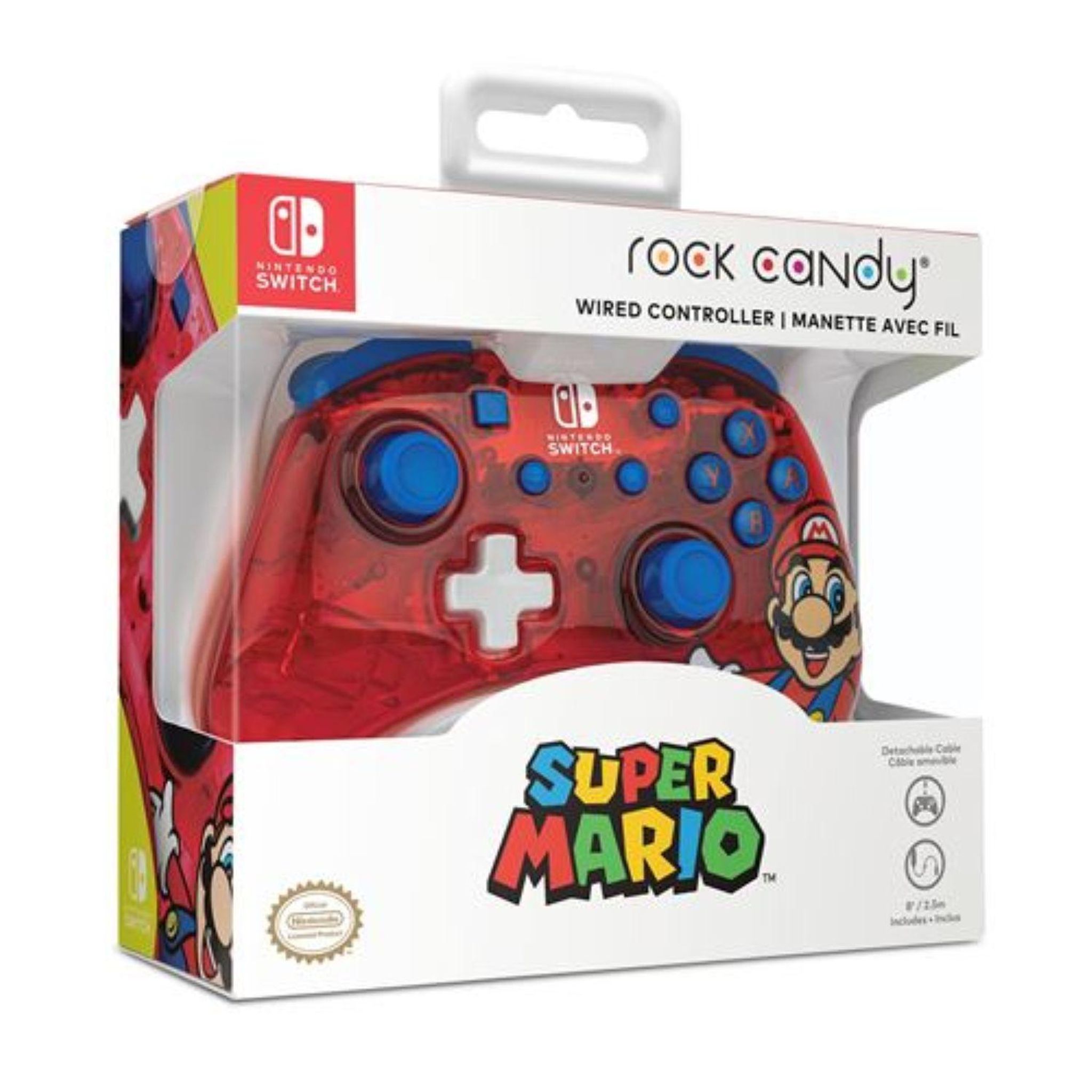 Voir la diapositive 2 : PDP Manette gaming filaire Rock Candy Mini Mario Nintendo Switch