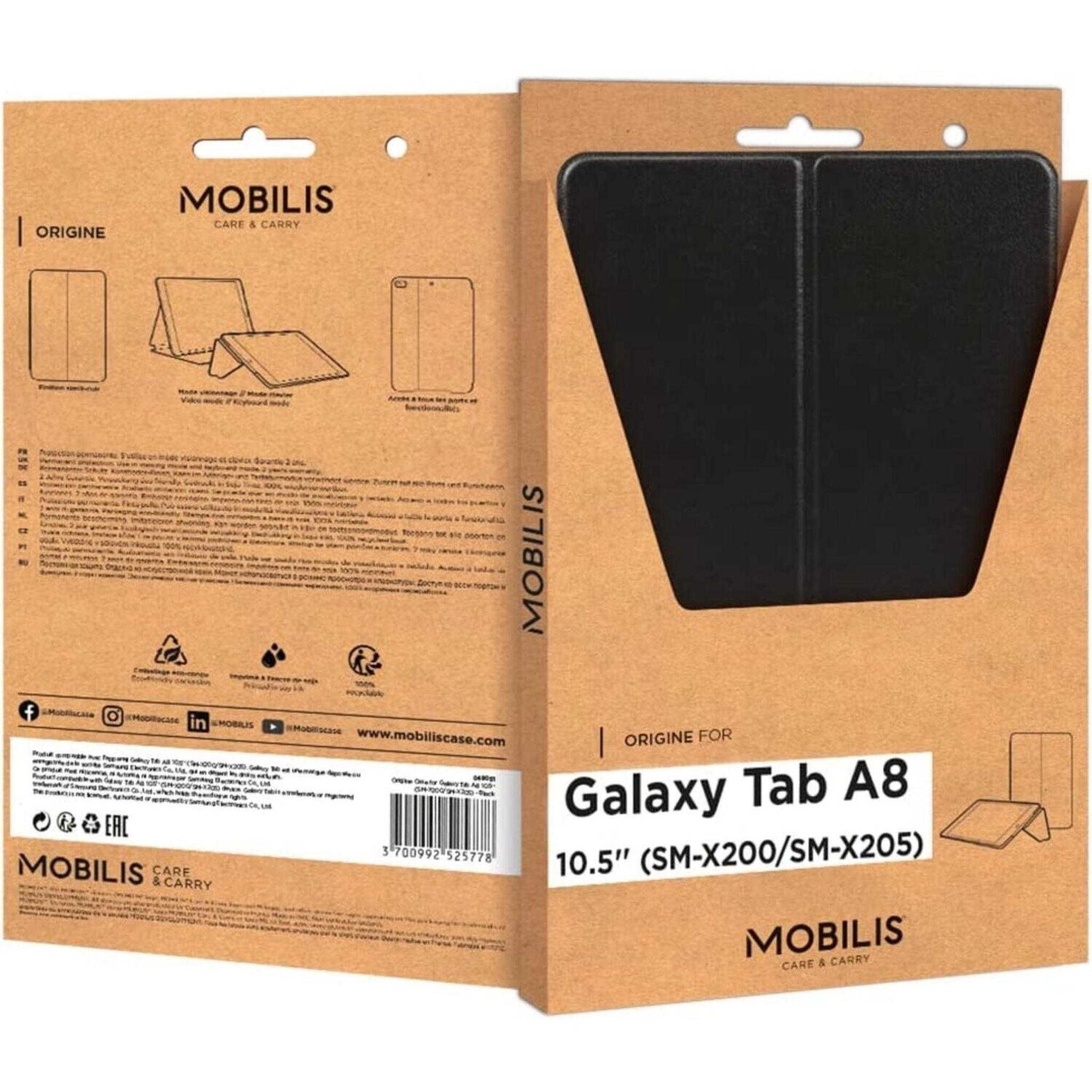 Voir la diapositive 6 : MOBILIS Protection tablette A8 10.5 - Noir