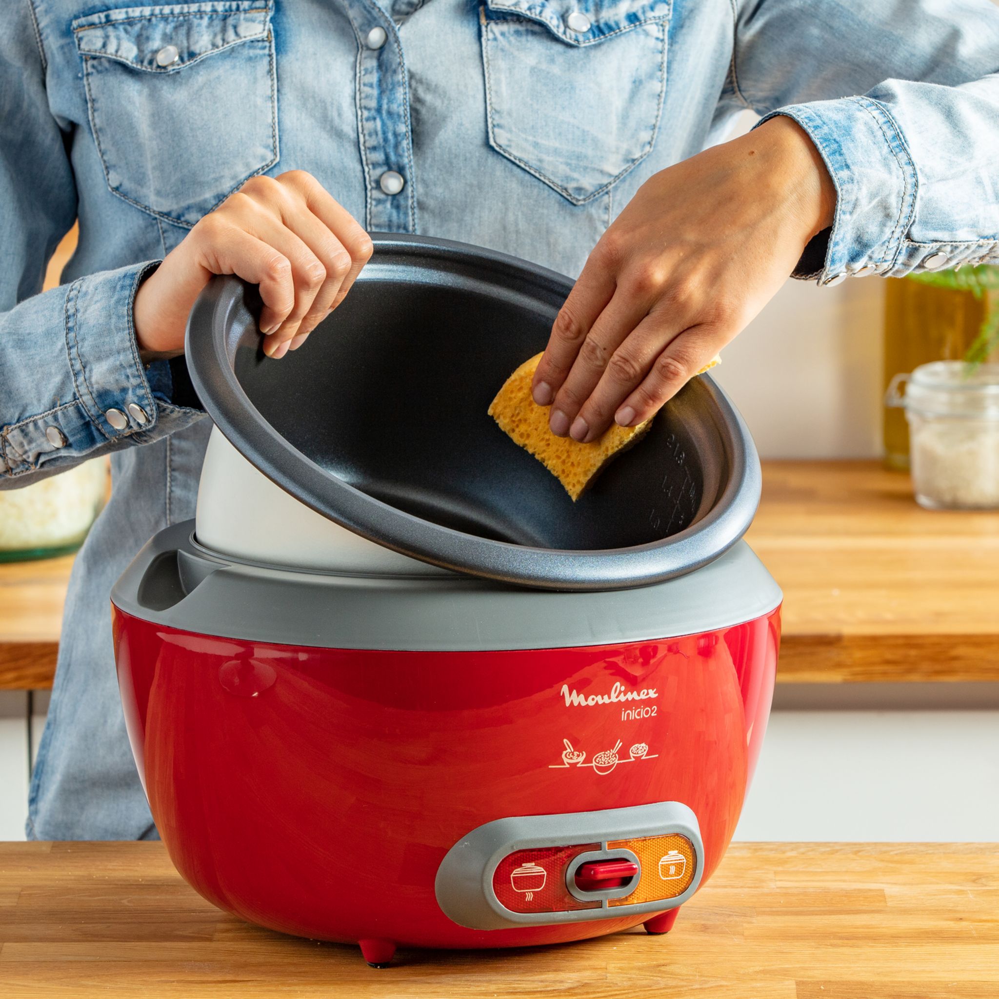 Voir la diapositive 6 : MOULINEX Cuiseur à riz Inicio 2 MK156500 - Rouge