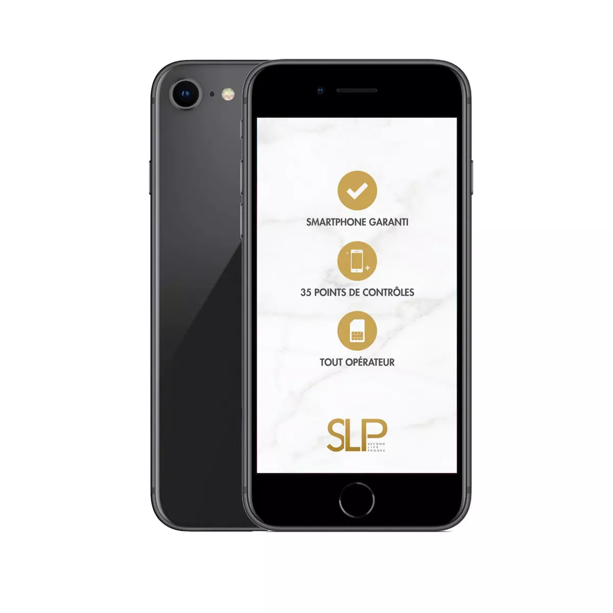 APPLE iPhone 8 reconditionné SLP 64 Go+Coque+Verre trempé - Grade B - Gris