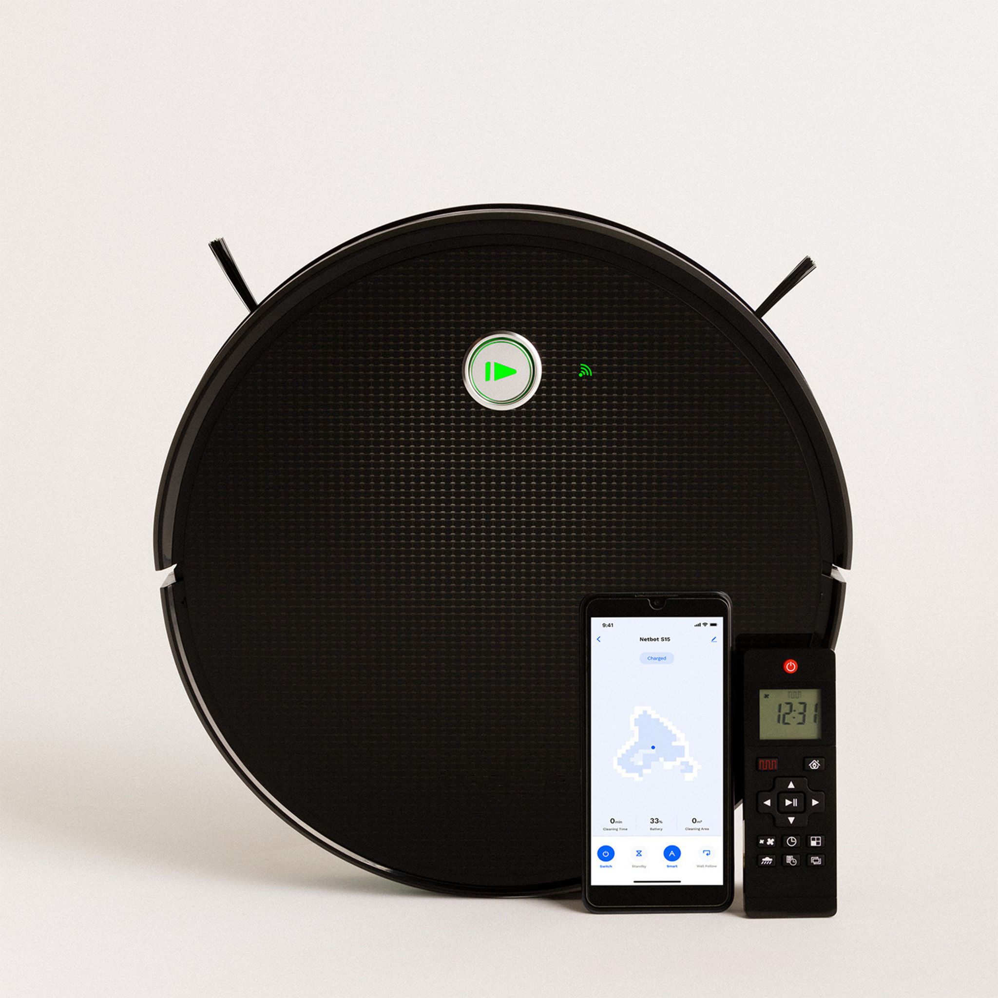 Voir la diapositive 1 : IKOHS Aspirateur robot connecté 4 en 1 BOT_1500-Connect - Noir