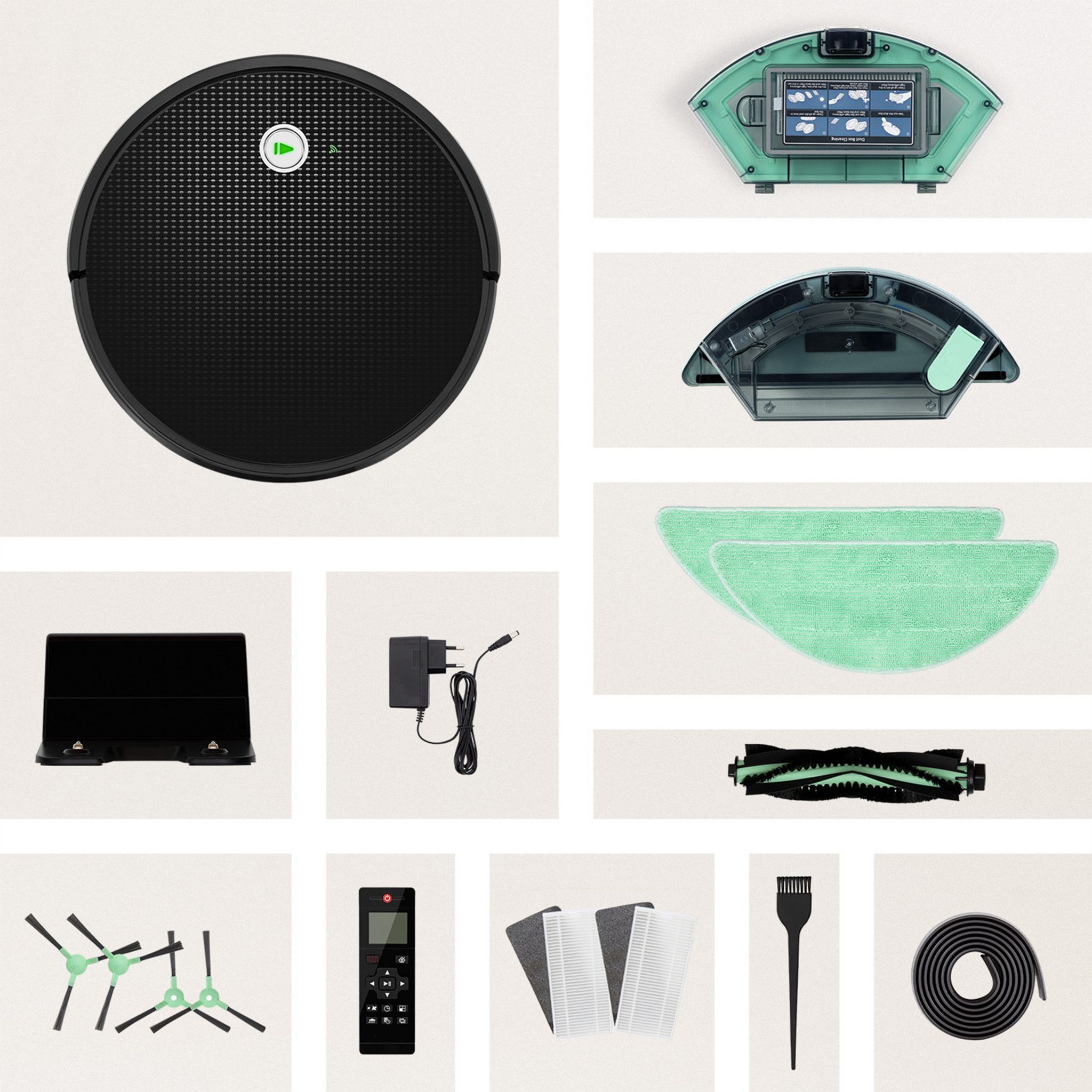Voir la diapositive 5 : IKOHS Aspirateur robot connecté 4 en 1 BOT_1500-Connect - Noir