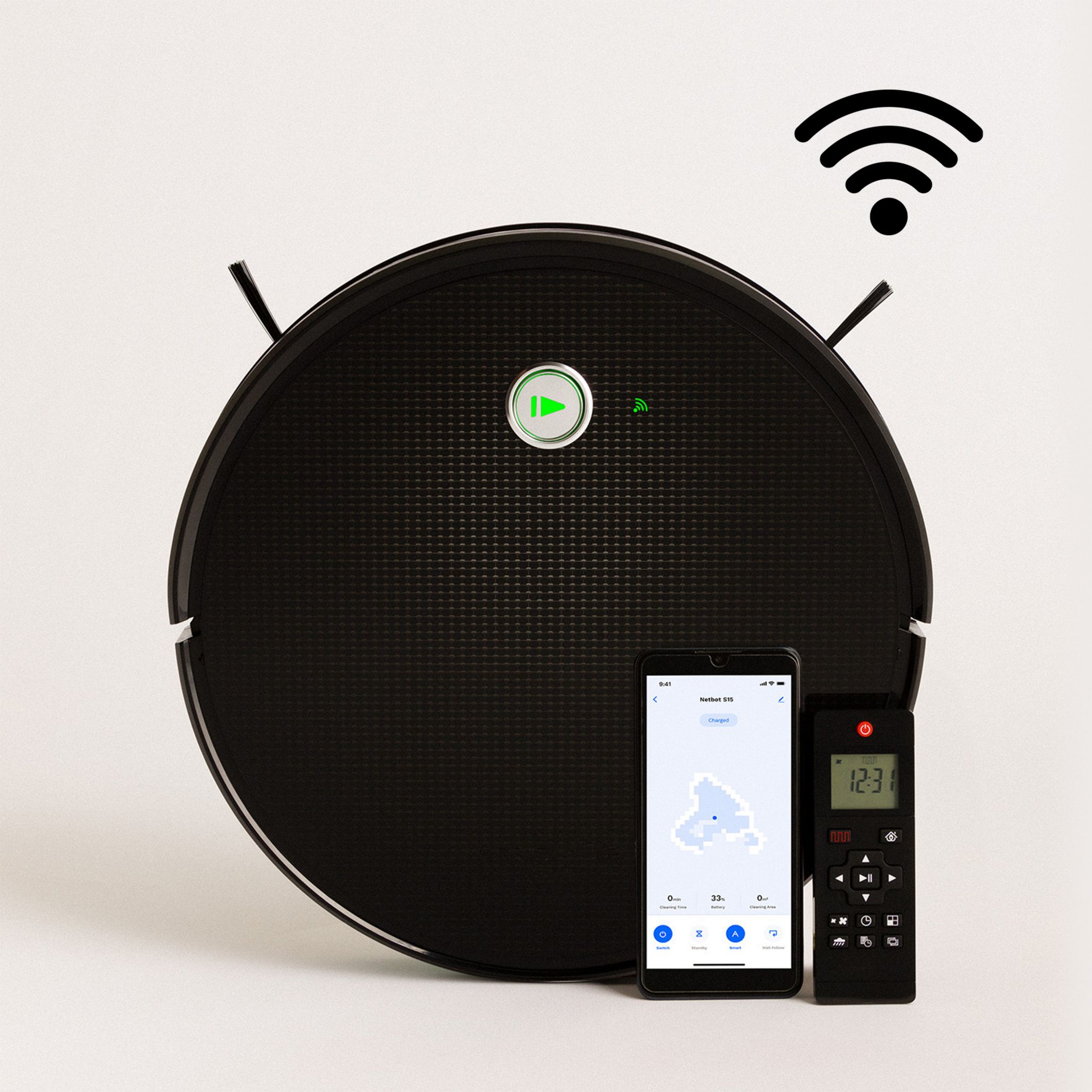Voir la diapositive 11 : IKOHS Aspirateur robot connecté 4 en 1 BOT_1500-Connect - Noir