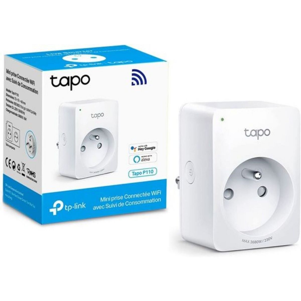 TP-LINK Prise connectée TAPO P110 - Blanc