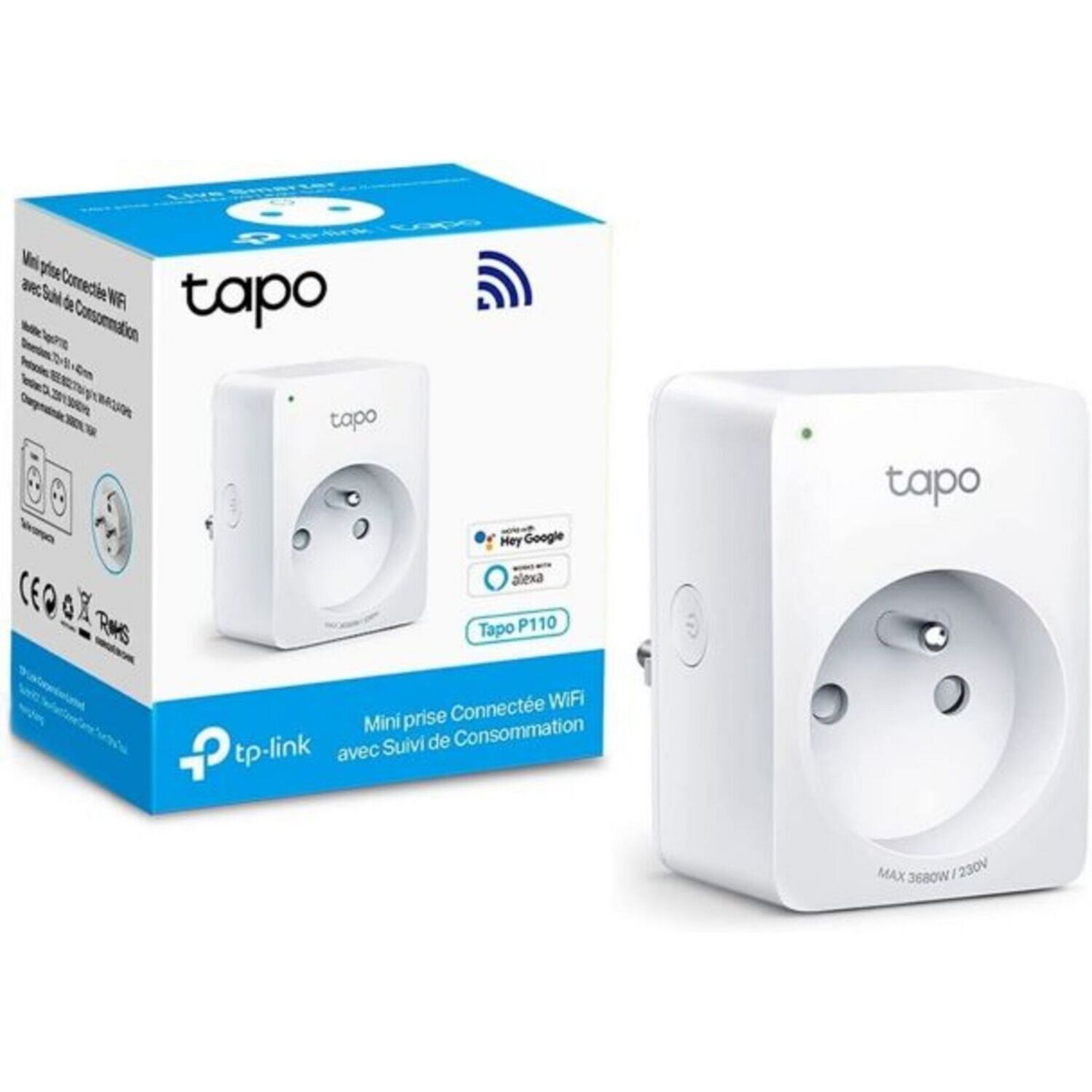 Voir la diapositive 2 : TP-LINK Prise connectée TAPO P110 - Blanc