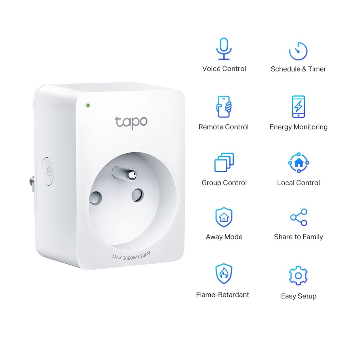 TP-LINK Prise connectée TAPO P110 - Blanc