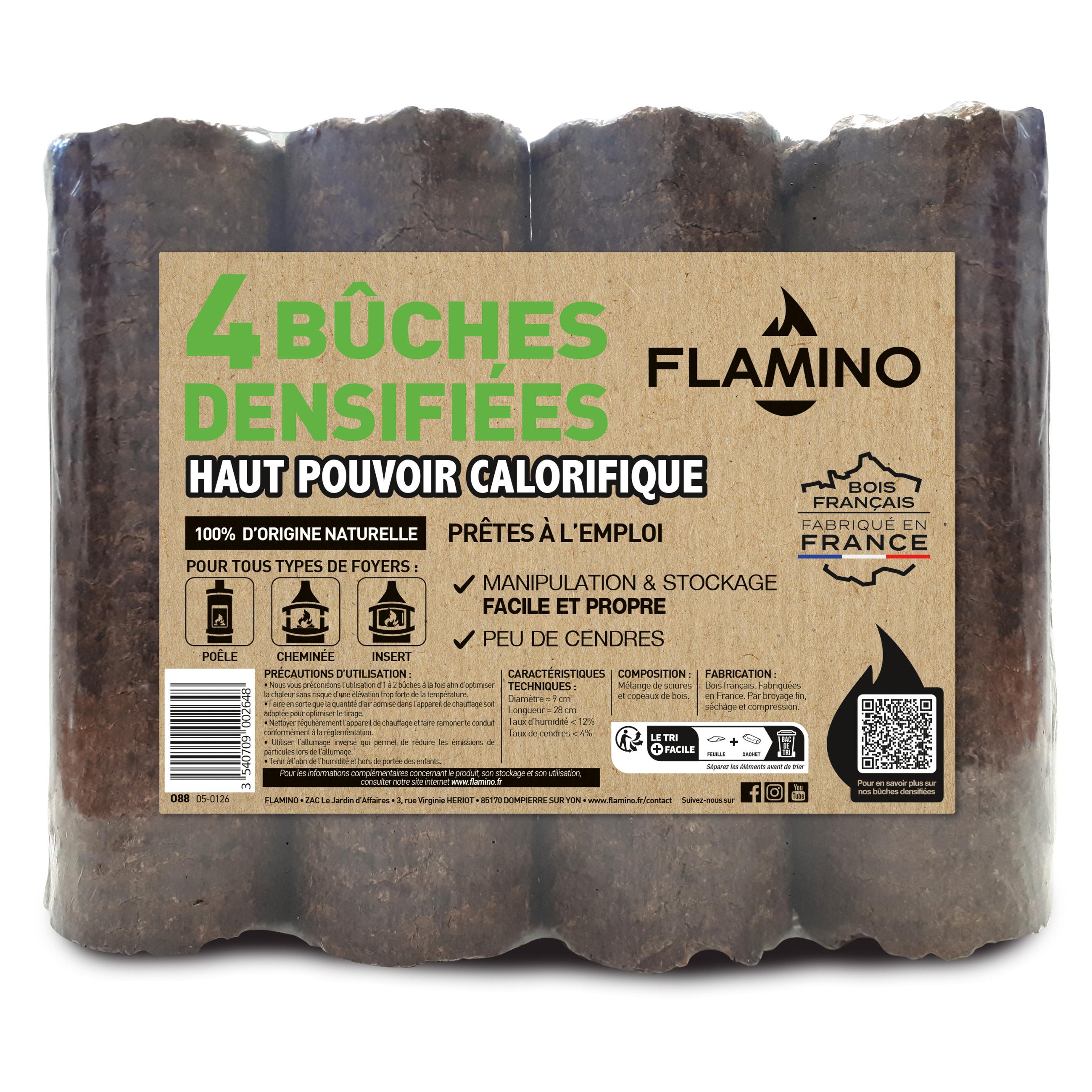 FLAMINO Buches bois densifié X44 X128 7,80kg