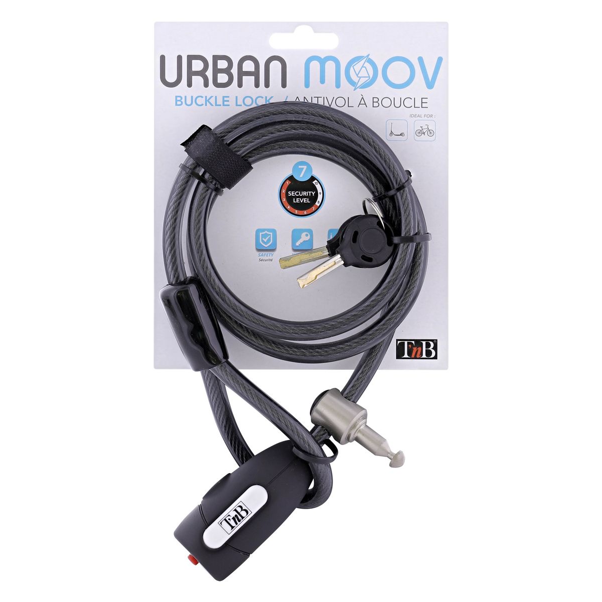 URBAN MOOV Antivol boucle 1m - Noir