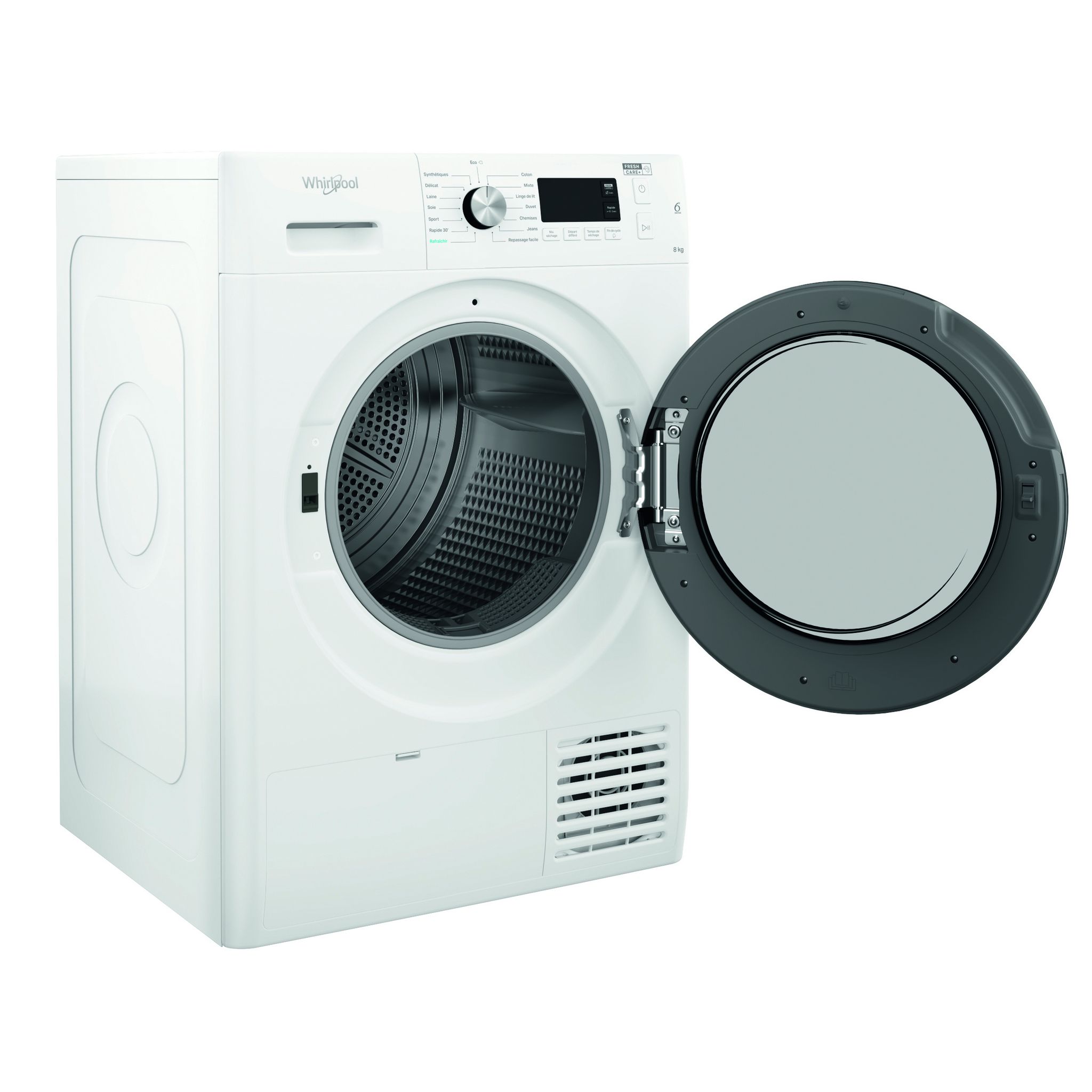 Voir la diapositive 13 : WHIRLPOOL Sèche linge hublot FFTM1182BFR, 8 kg, Pompe à chaleur, A++