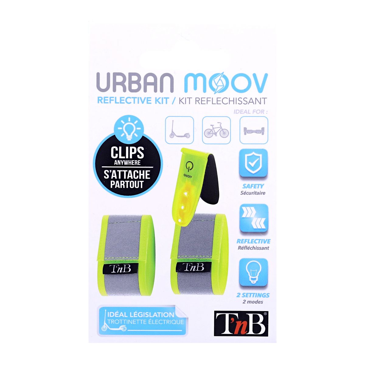 URBAN MOOV Pack accessoires réfléchissants - Jaune
