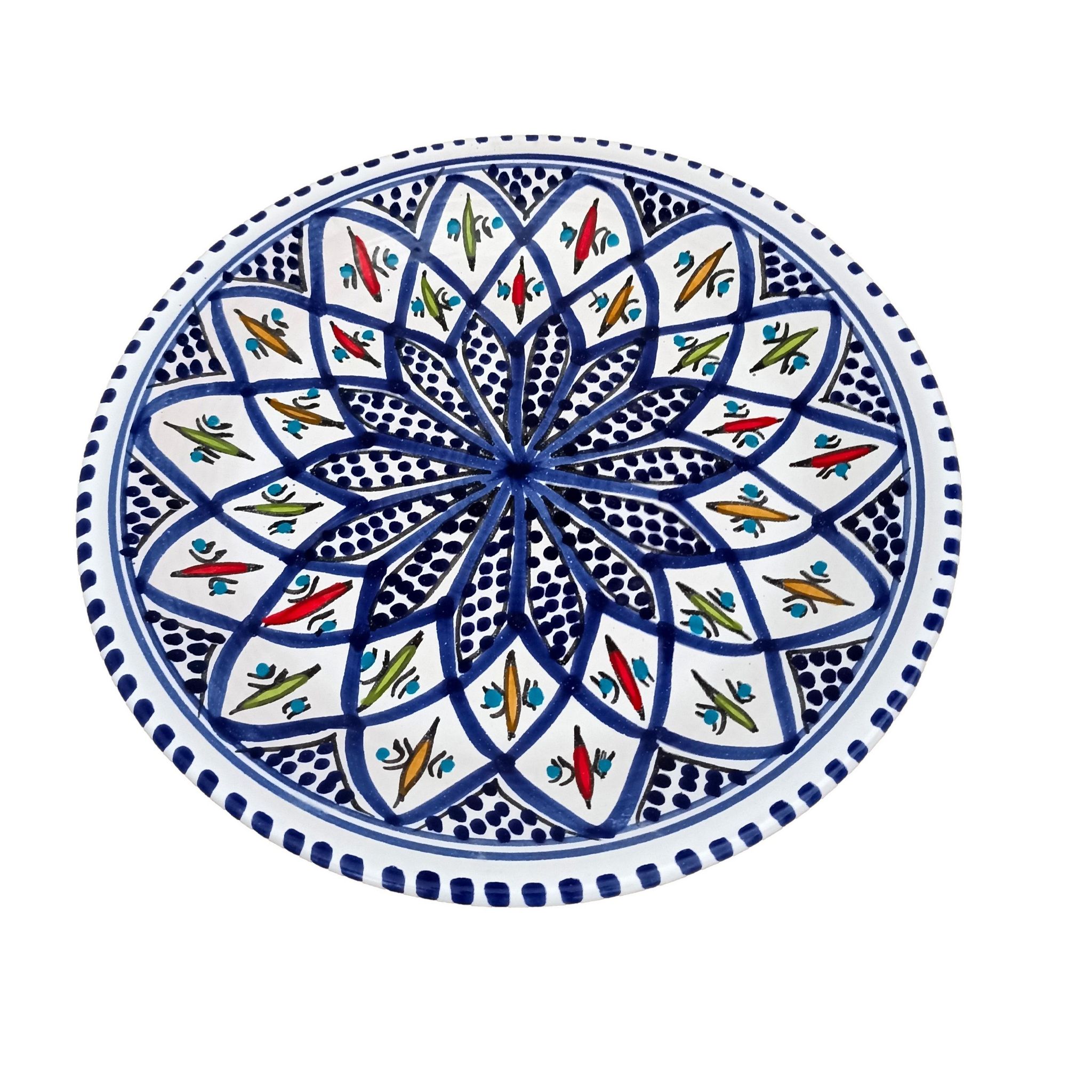 Assiette couscous terre cuite 24 cm SIDIBOUSAIDE