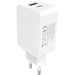 QILIVE Chargeur maison USB A/ UBS C - Blanc