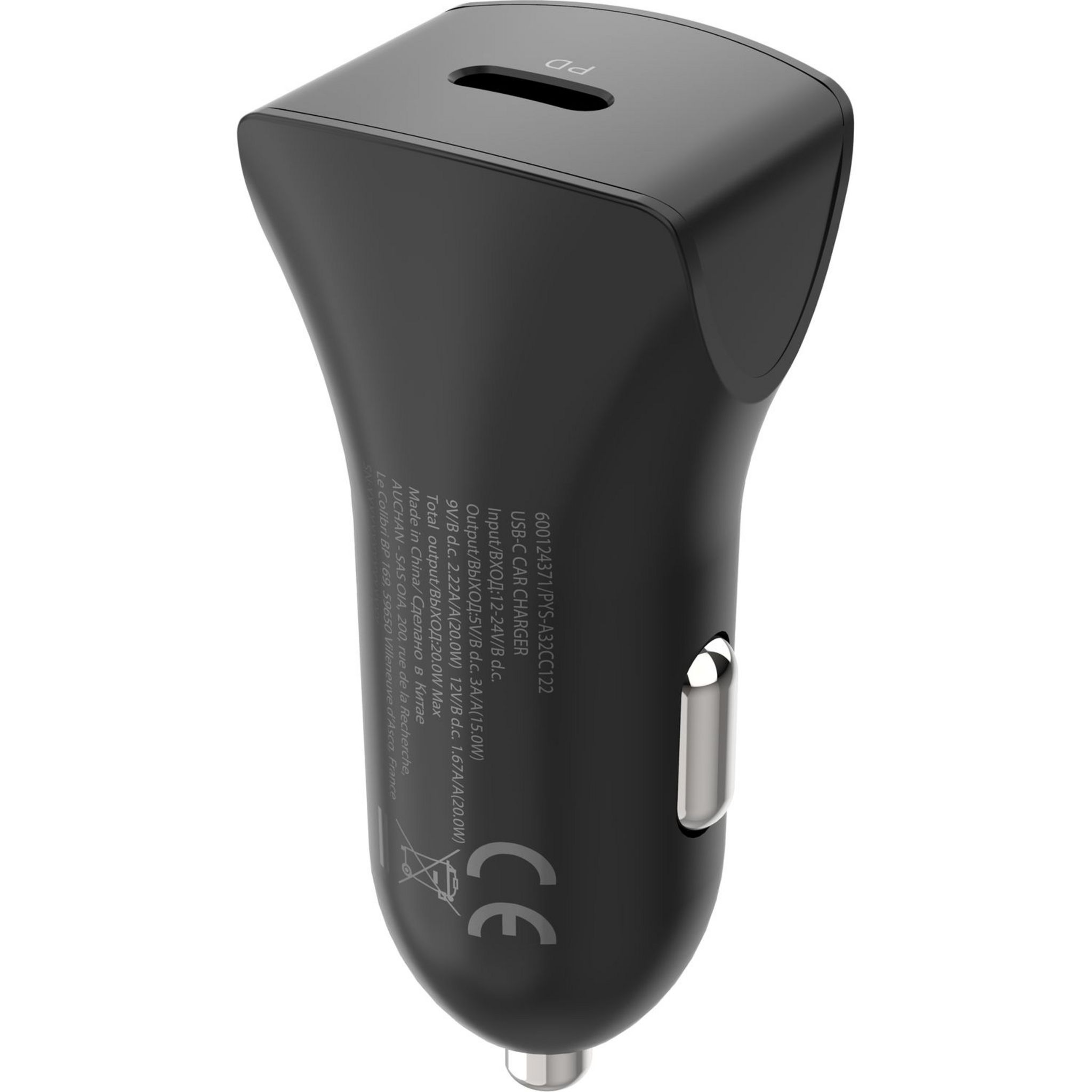 Voir la diapositive 2 : QILIVE Chargeur voiture USB C+Câble  Lightning - Noir