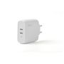 Voir la diapositive 2 : QILIVE Chargeur double USB C - Blanc