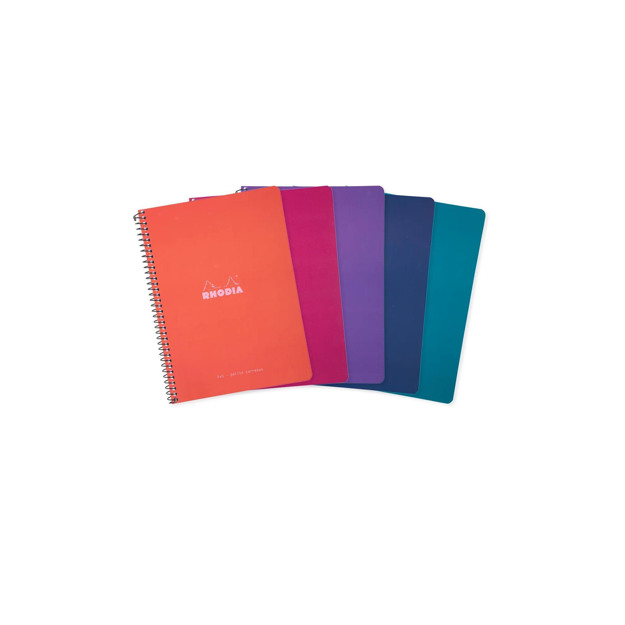 RHODIA Cahier Spirale Microperforée 16x22cm - 160 pages - Petit carreaux