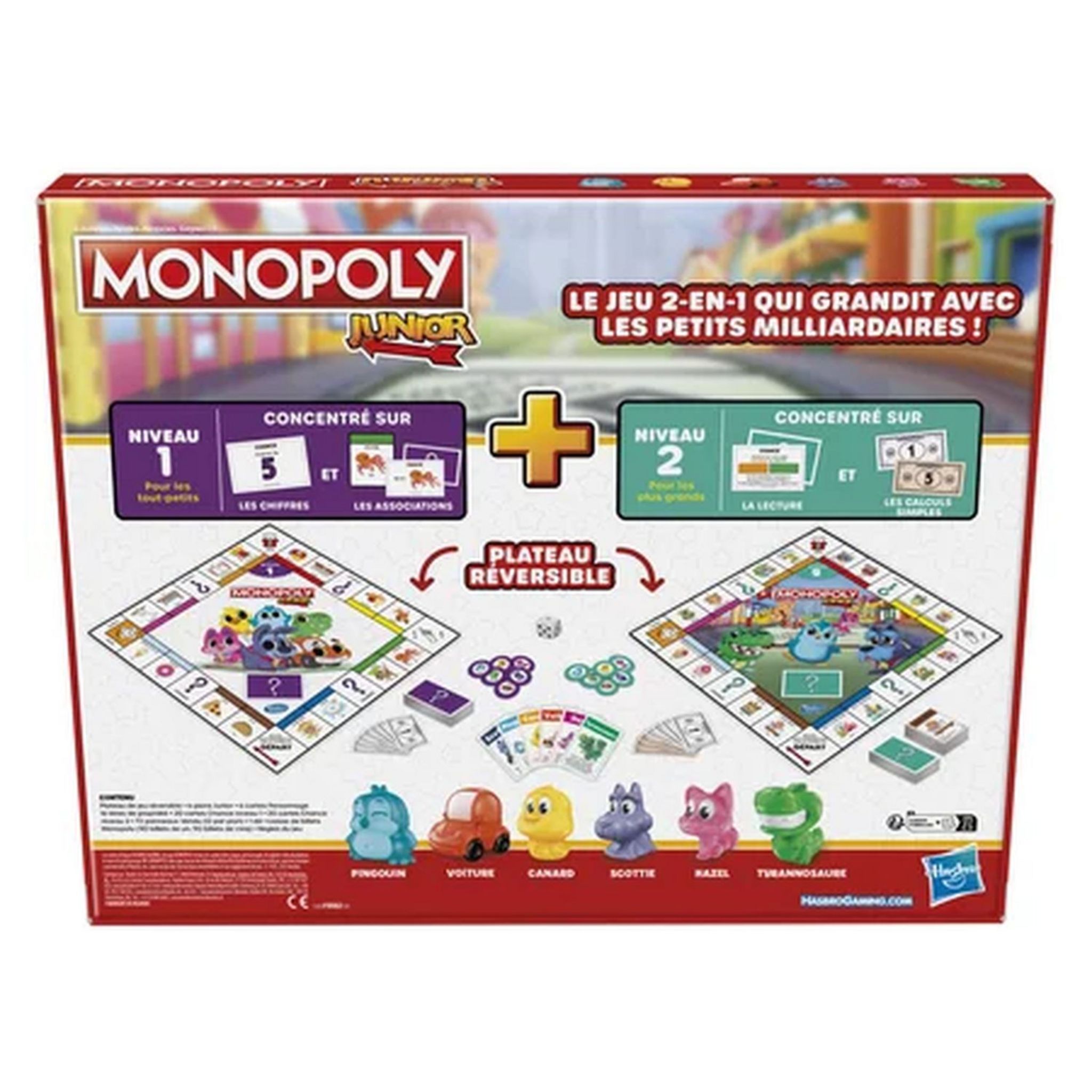 Voir la diapositive 3 : HASBRO Jeu Monopoly Junior 2 en 1