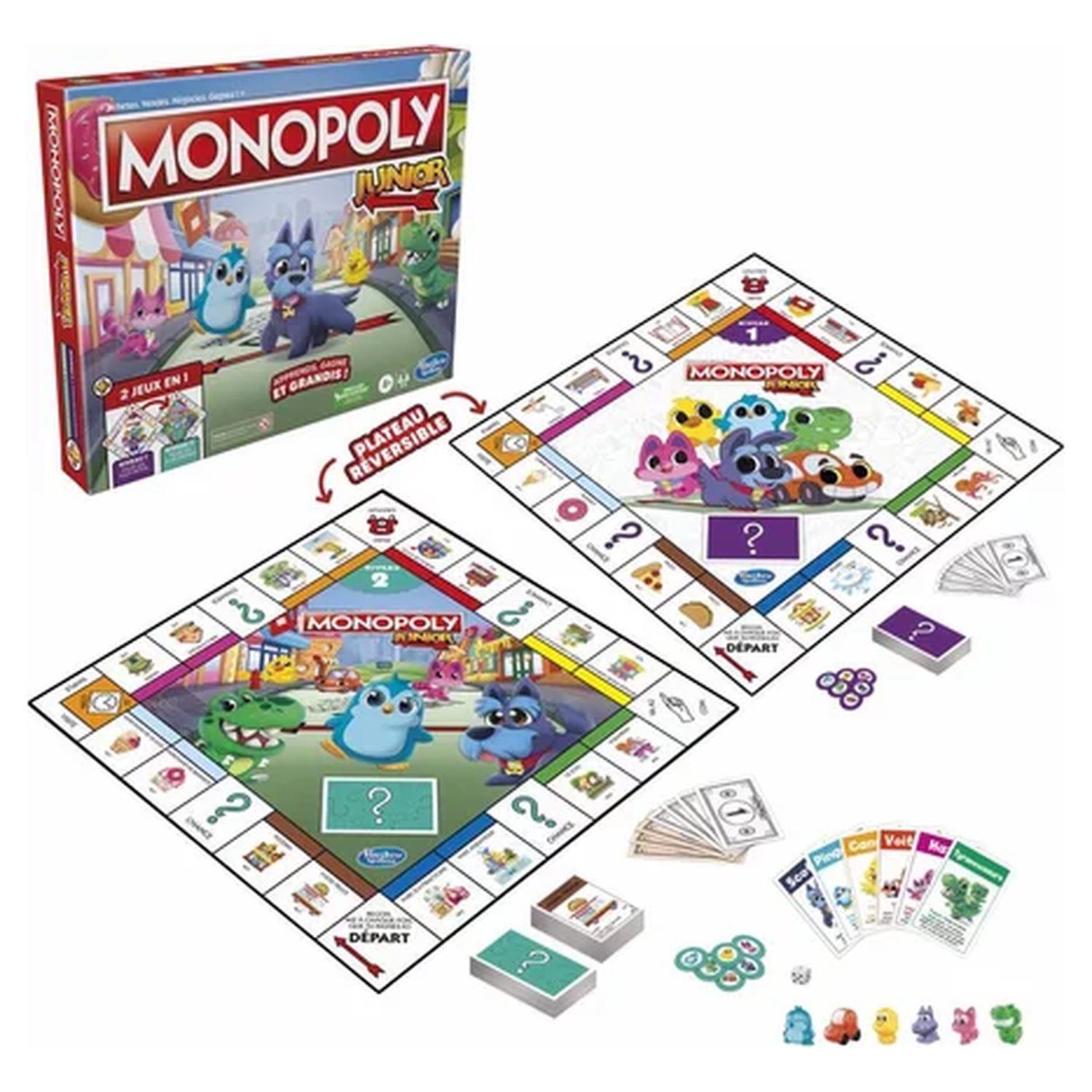 Voir la diapositive 7 : HASBRO Jeu Monopoly Junior 2 en 1