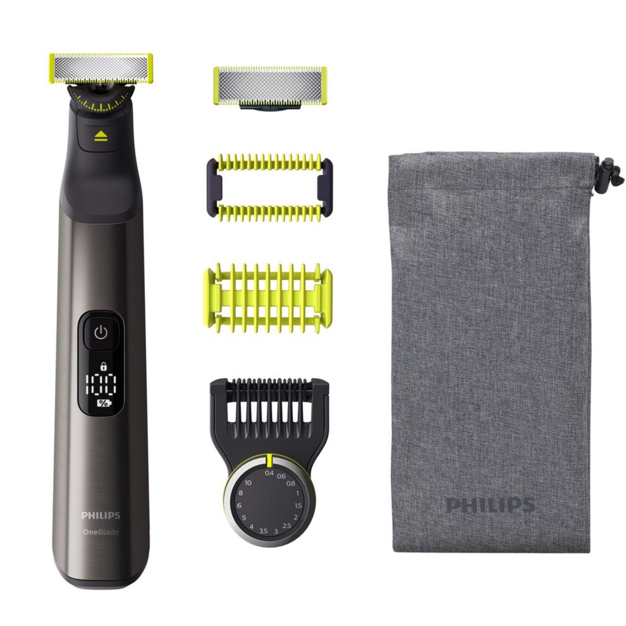 Voir la diapositive 2 : PHILIPS Tondeuse barbe et corps sans fil One Blade QP6551/15 - Gris