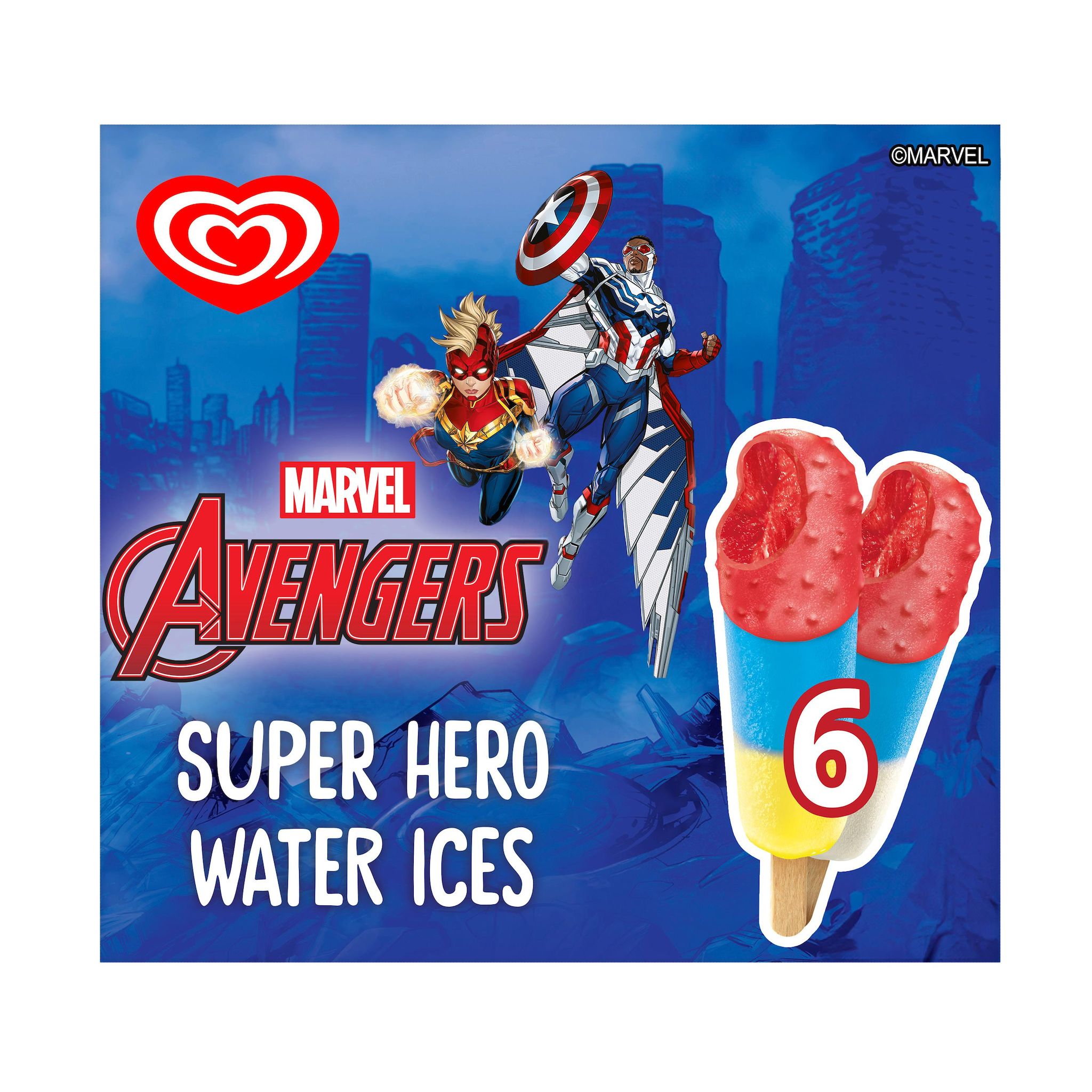 Voir la diapositive 2 : MARVEL Avengers - Bâtonnets glacés 6 pièces 318g