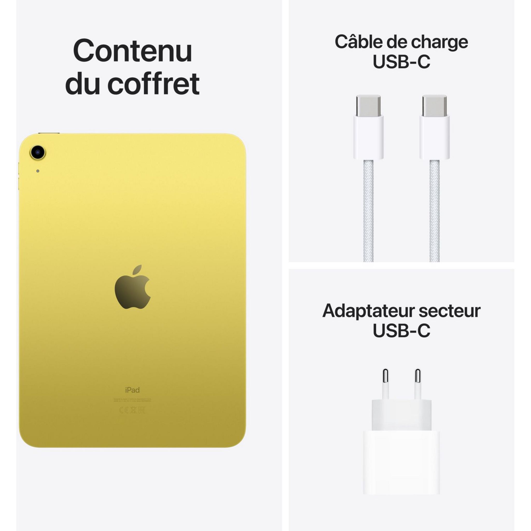 Voir la diapositive 2 : APPLE Tablette Tactile IPAD 10.9P 64 - Jaune