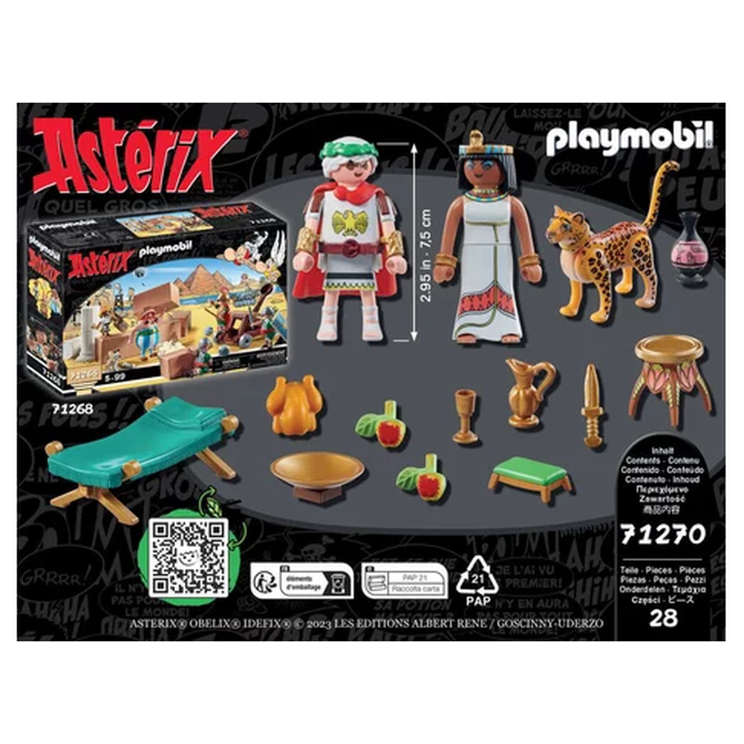 Voir la diapositive 2 : PLAYMOBIL Astérix 71270 - César et Cléopâtre