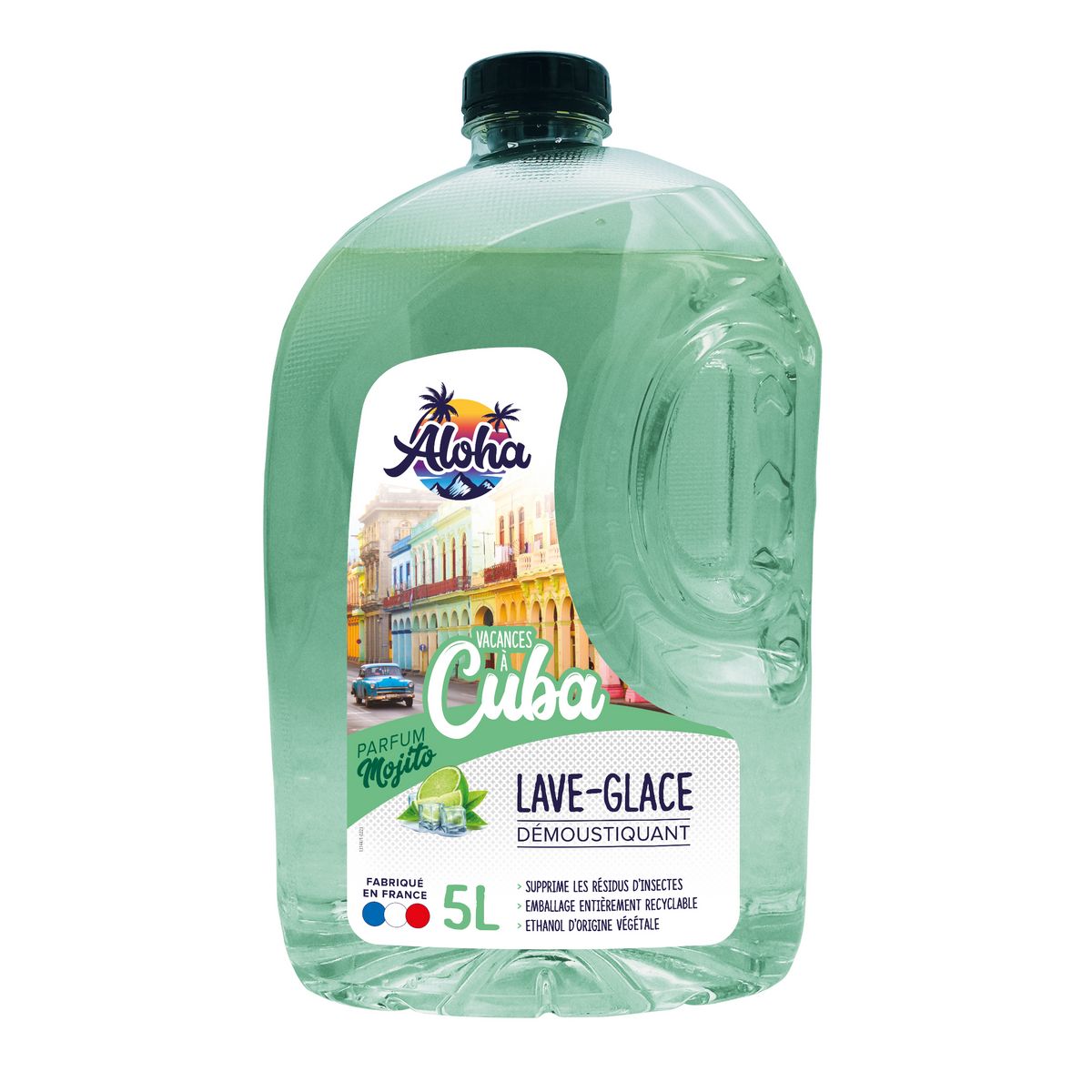 ALOHA Lave glace démoustiquant senteur mojito Vacances à Cuba - 5L