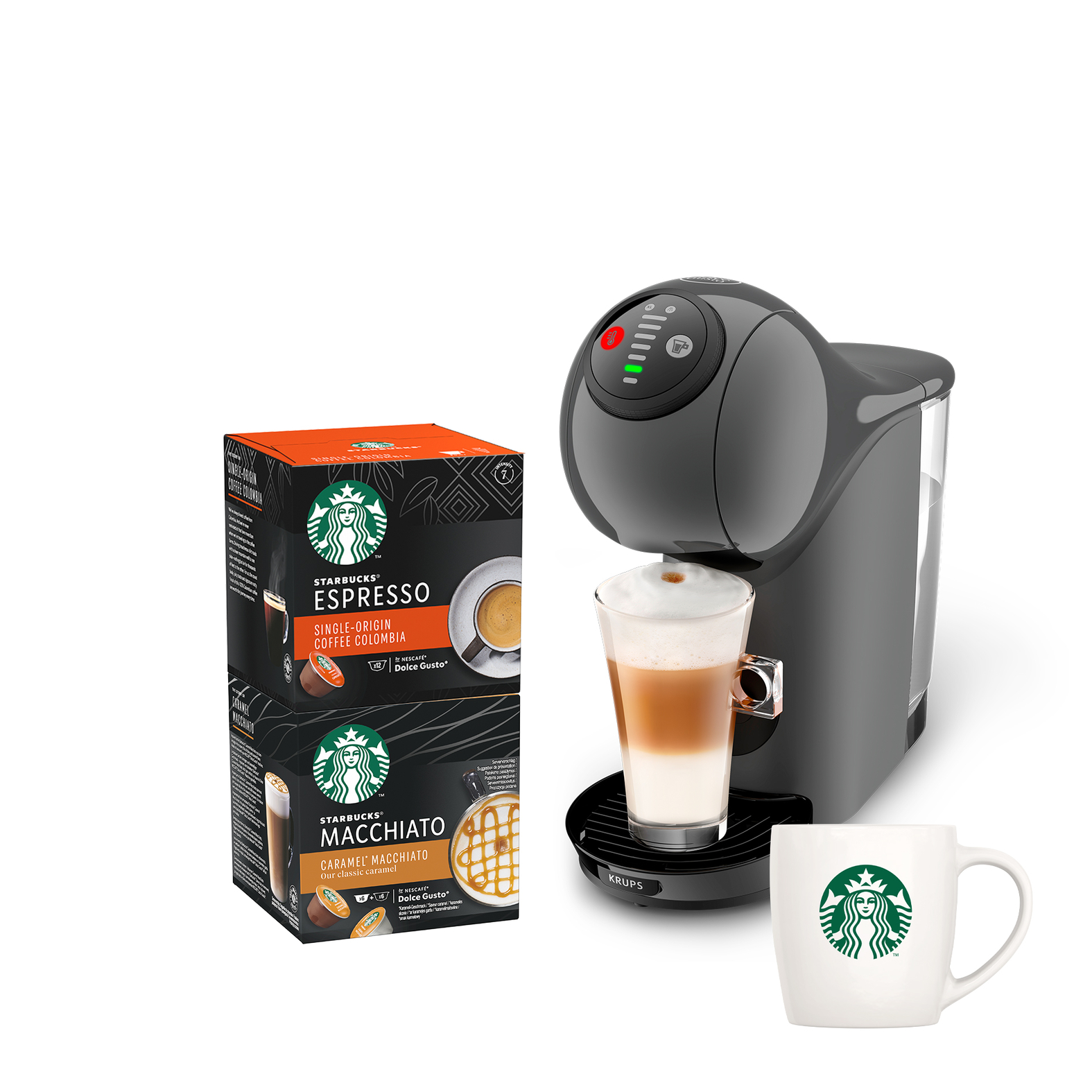 Voir la diapositive 2 : KRUPS Machine à café expresso Nescafé Dolce Gusto YY4893FD - Anthracite
