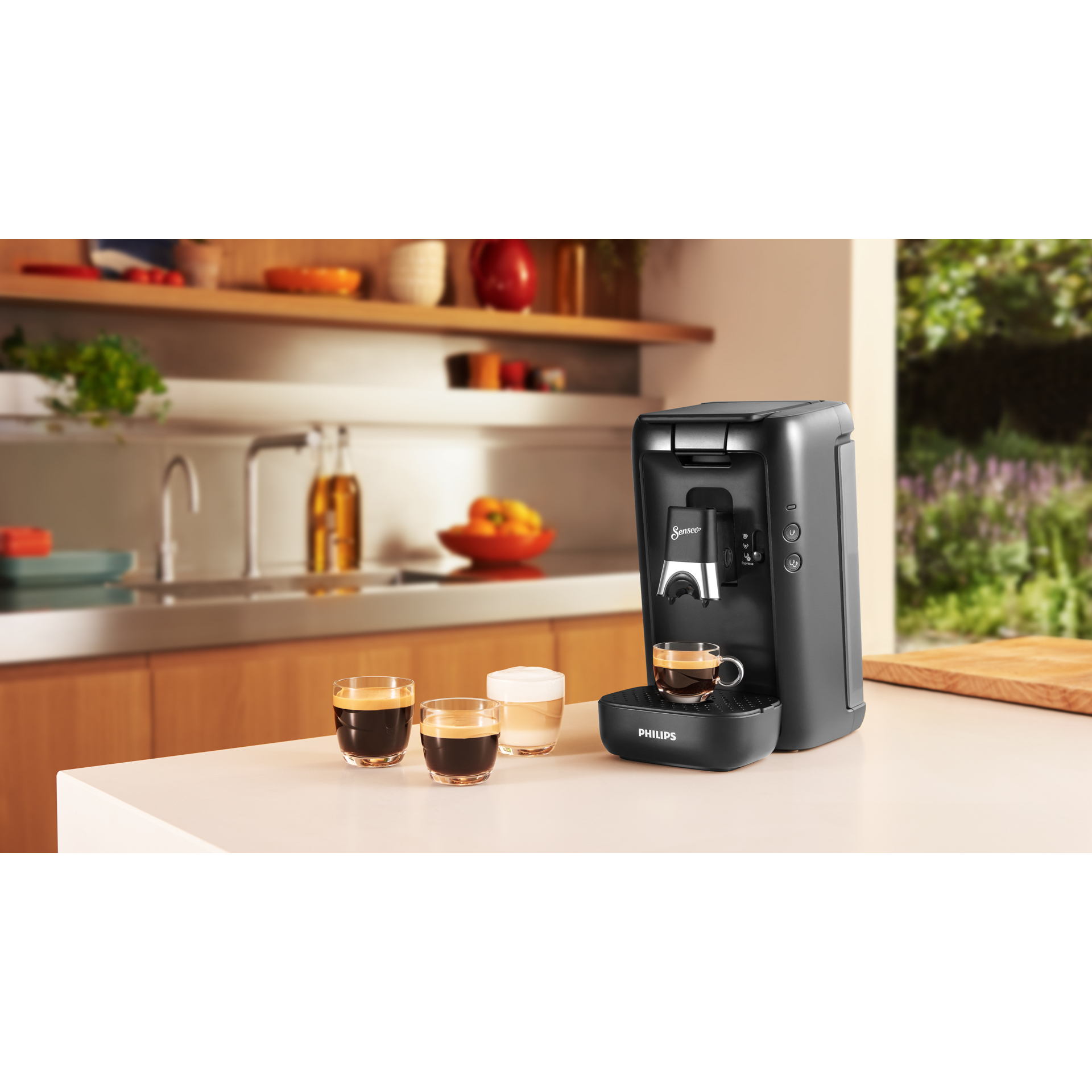 Voir la diapositive 4 : PHILIPS Cafetière à dosette expresso Senseo Maestro CSA260/61 - Noir