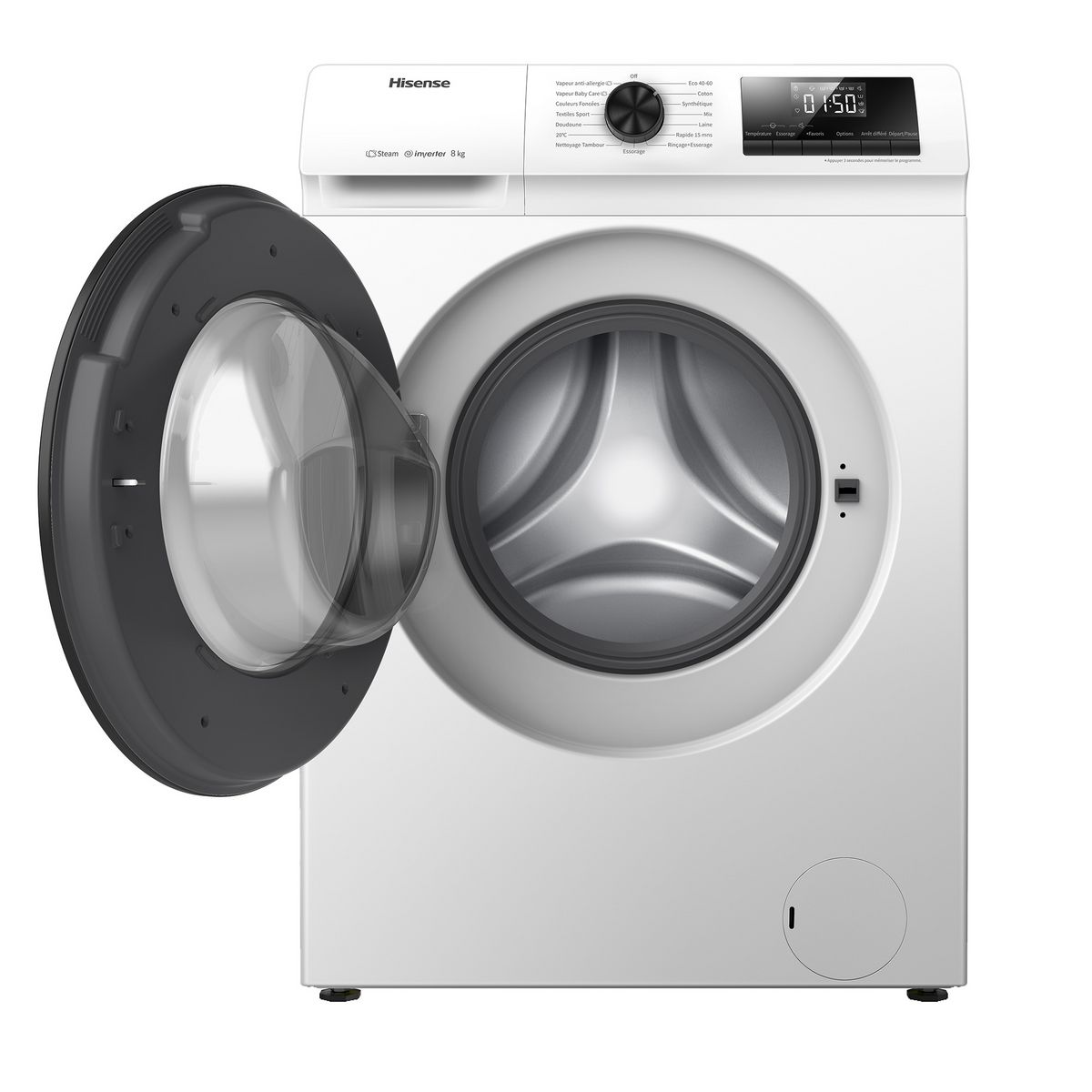 HISENSE Lave linge hublot WFQP8014EVM, 8 kg, 1400 T/min, A