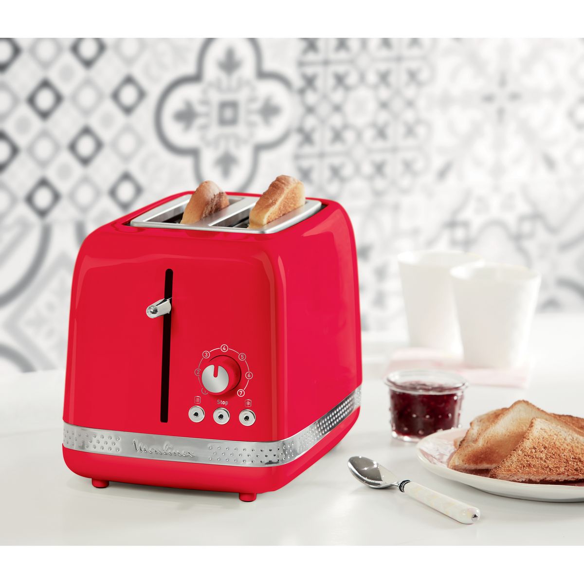 MOULINEX Grille-pain LT300510 - Rouge