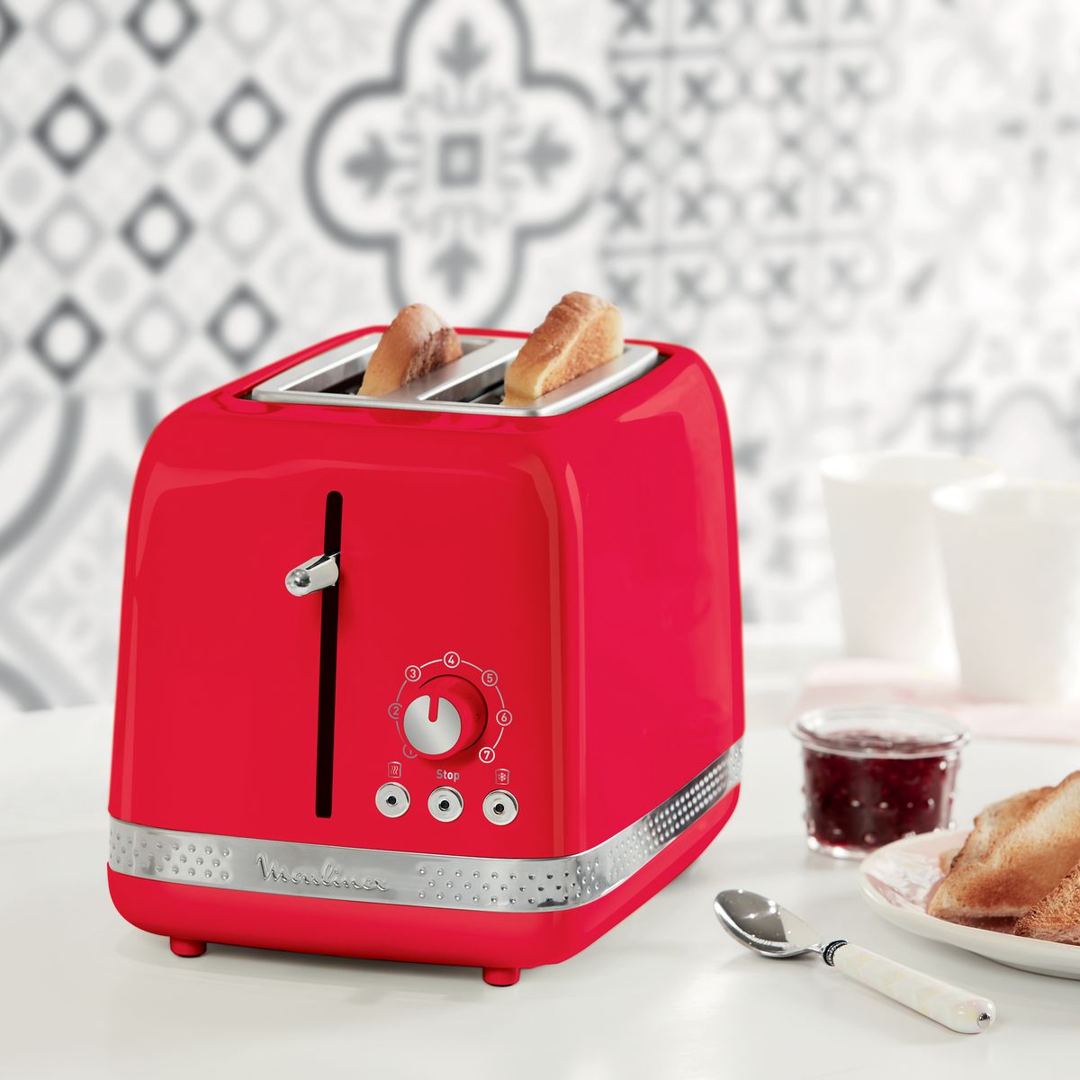 MOULINEX Grille-pain LT300510 - Rouge
