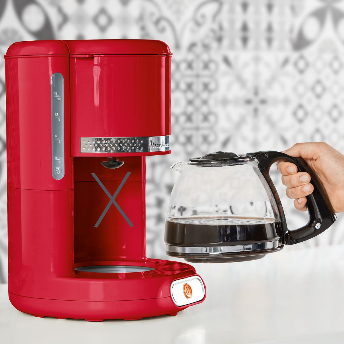 MOULINEX Cafetière à filtre FG381510 - Rouge