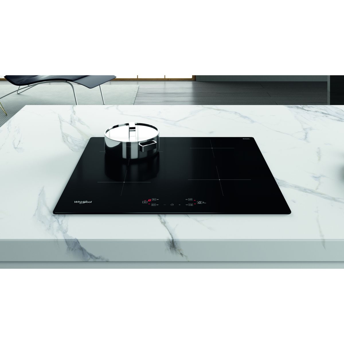 WHIRLPOOL Table de cuisson à induction WSQ2160NE, 59 cm, 4 foyers