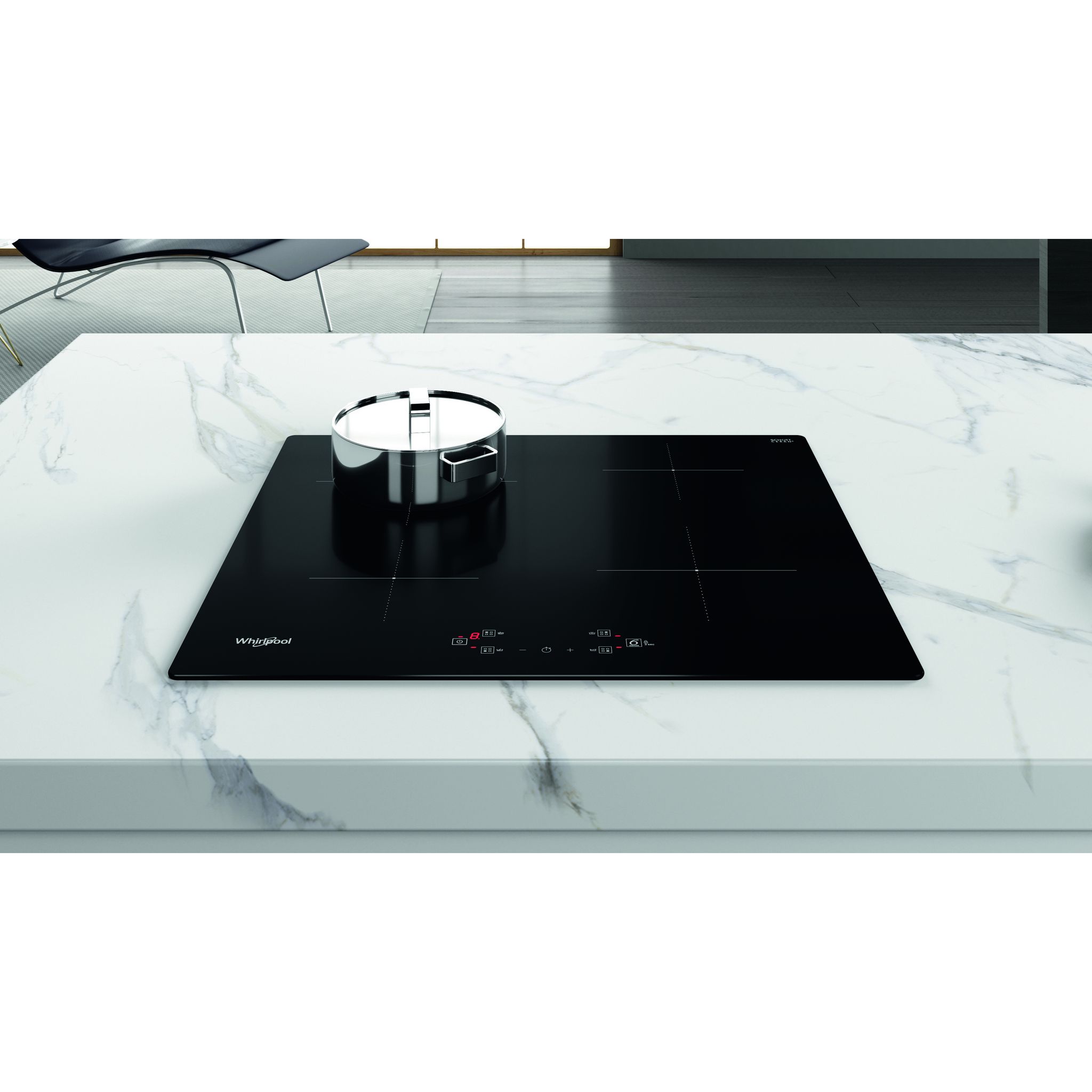 Voir la diapositive 3 : WHIRLPOOL Table de cuisson à induction WSQ2160NE, 59 cm, 4 foyers