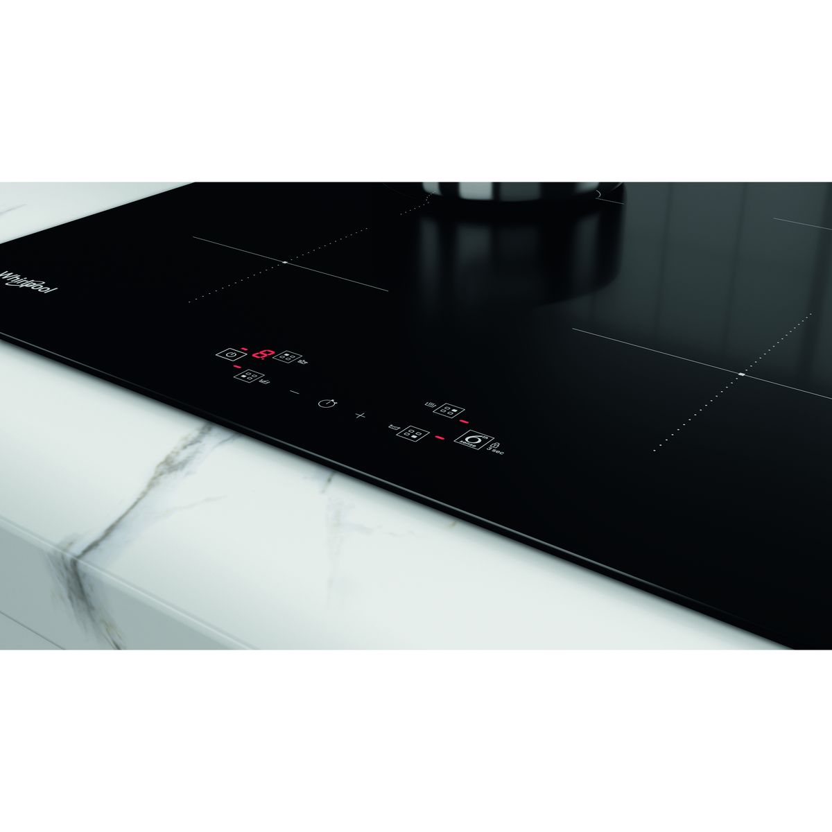 WHIRLPOOL Table de cuisson à induction WSQ2160NE, 59 cm, 4 foyers