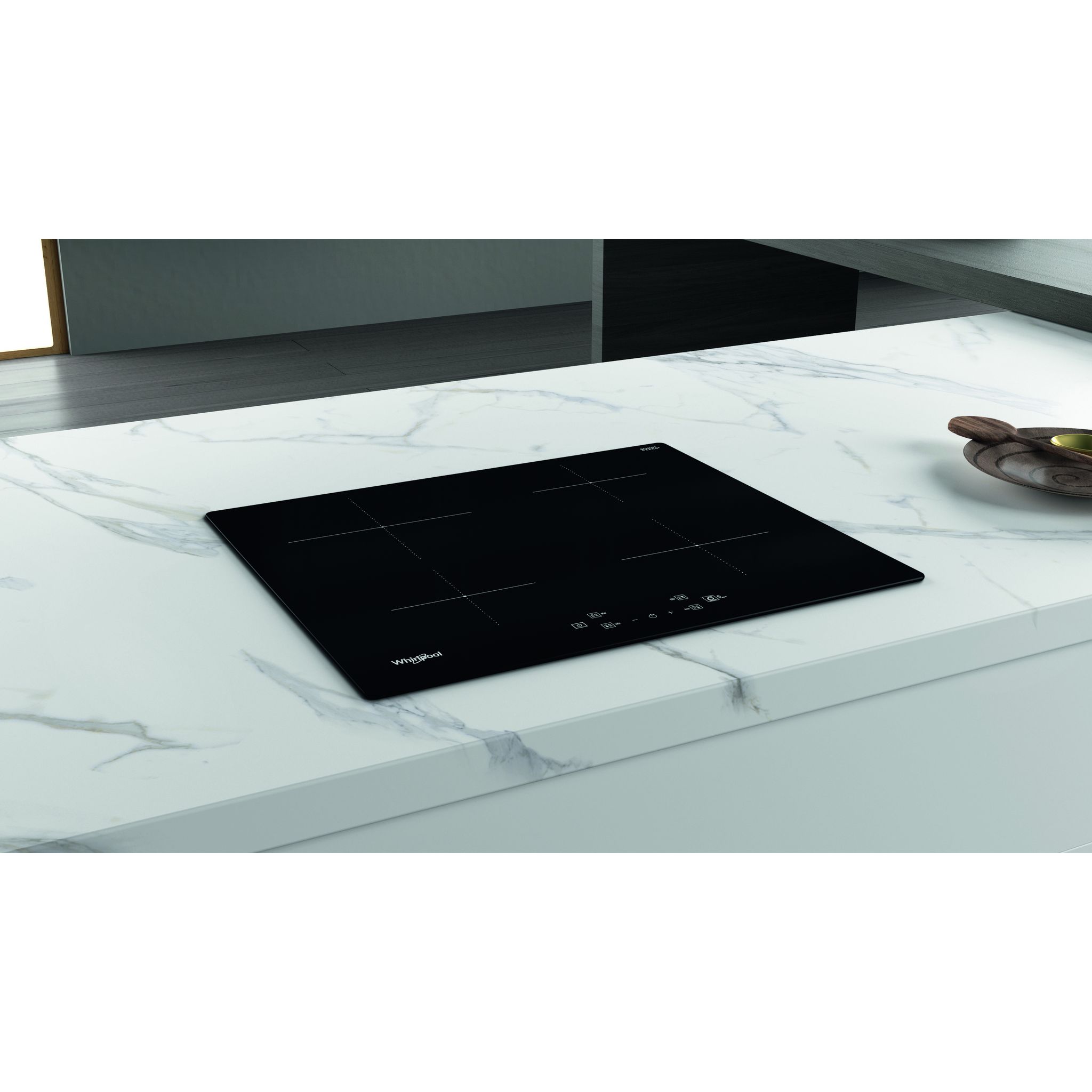 Voir la diapositive 5 : WHIRLPOOL Table de cuisson à induction WSQ2160NE, 59 cm, 4 foyers