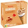 Voir la diapositive 2 : AUCHAN Cônes glacés sundae caramel 6 pièces 389g