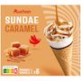 Voir la diapositive 3 : AUCHAN Cônes glacés sundae caramel 6 pièces 389g