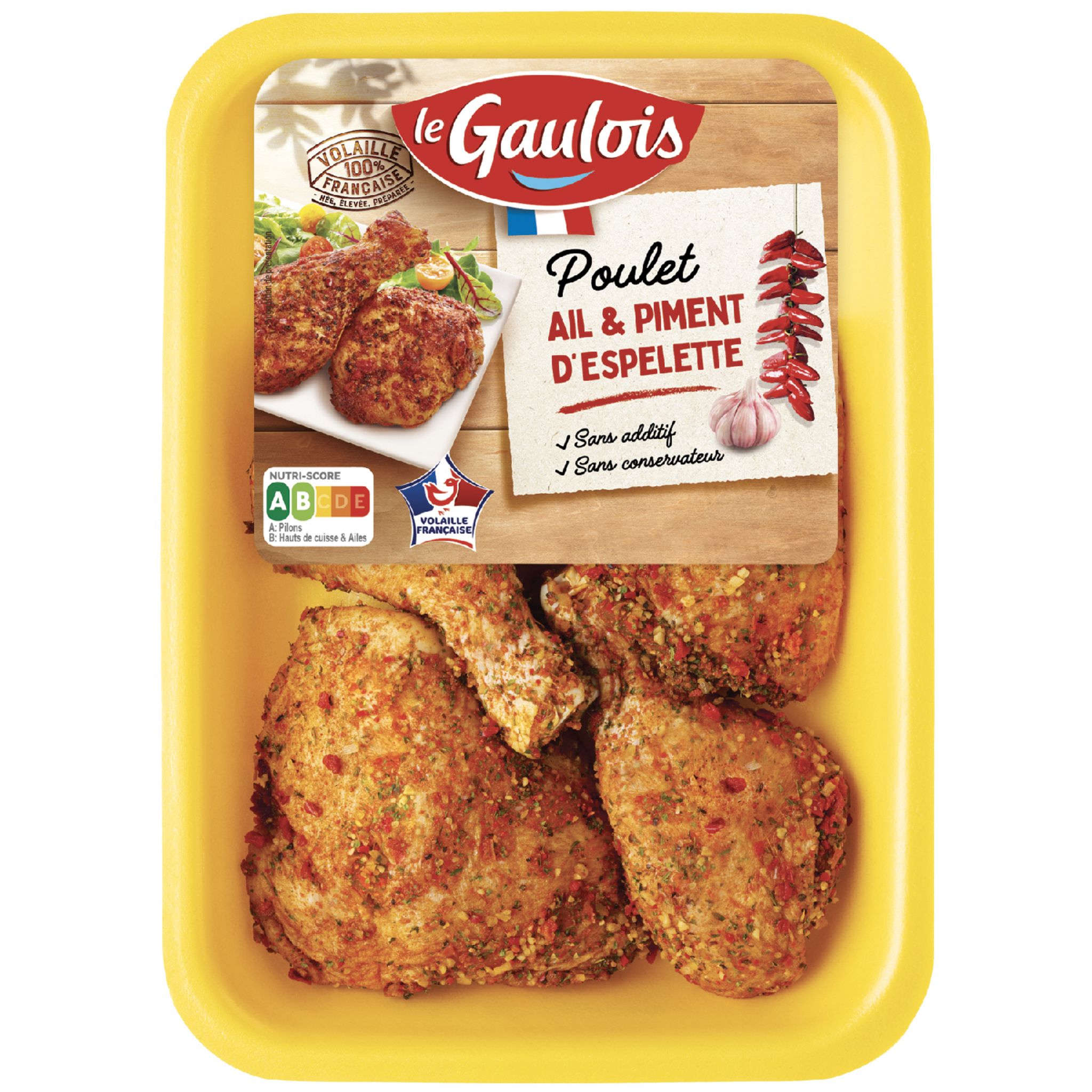 LE GAULOIS Cuisses de poulet ail et piment d'Espelette 550g