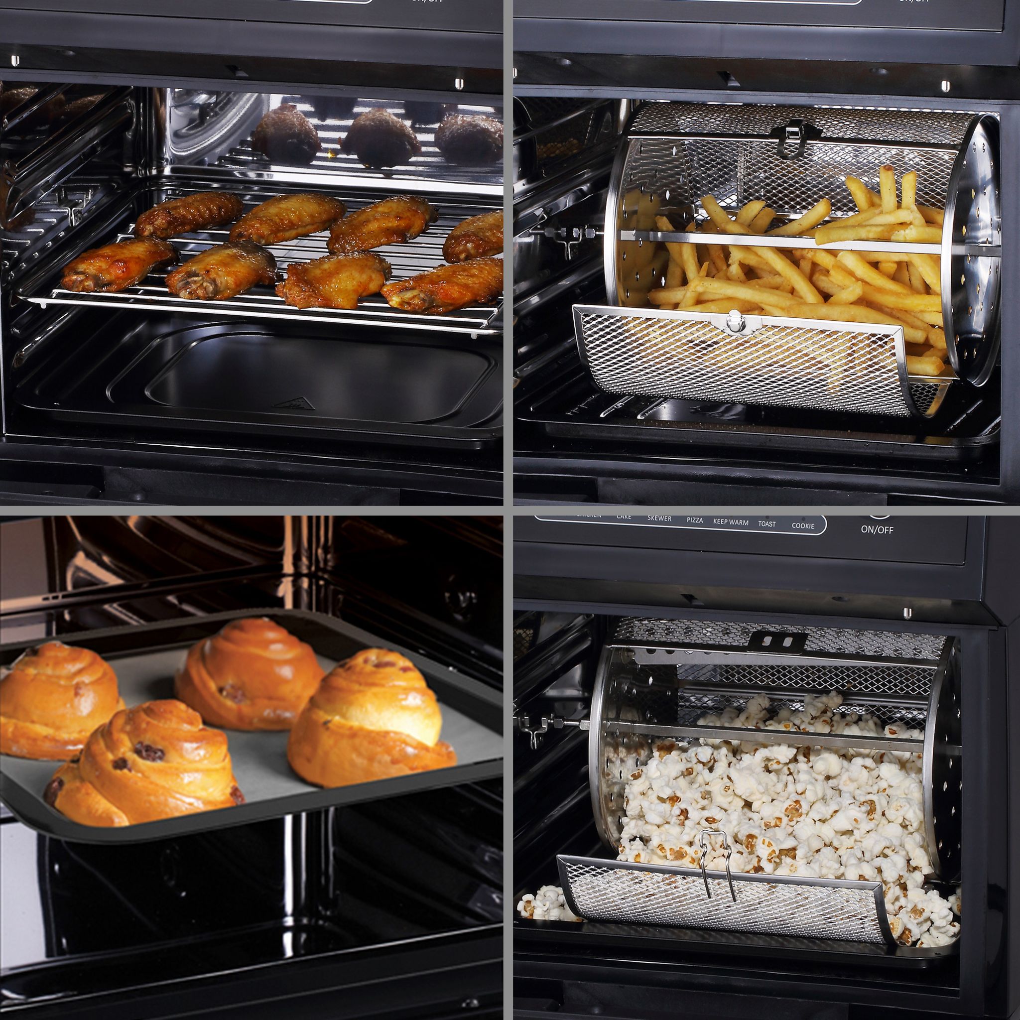 Voir la diapositive 10 : KITCHENCOOK Four à air chaud et friteuse sans huile AIR BAY - Noir