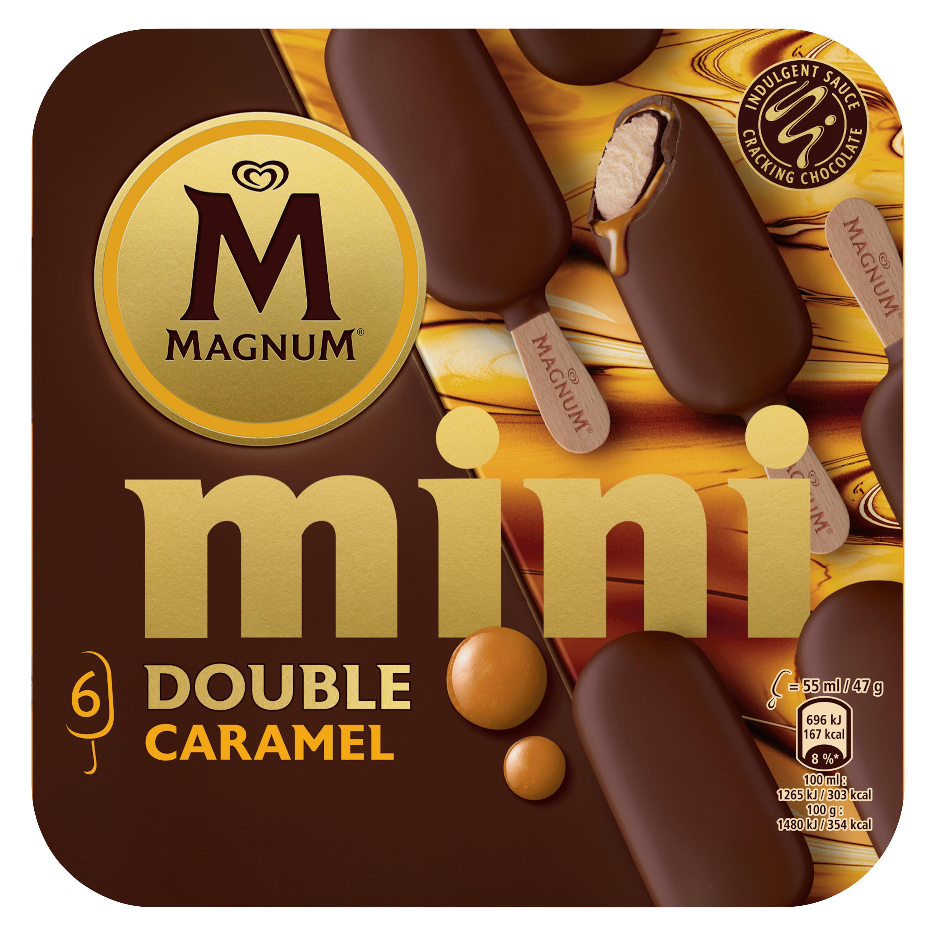 Voir la diapositive 4 : MAGNUM Mini bâtonnets Deluxe caramel 6 pièces 282g