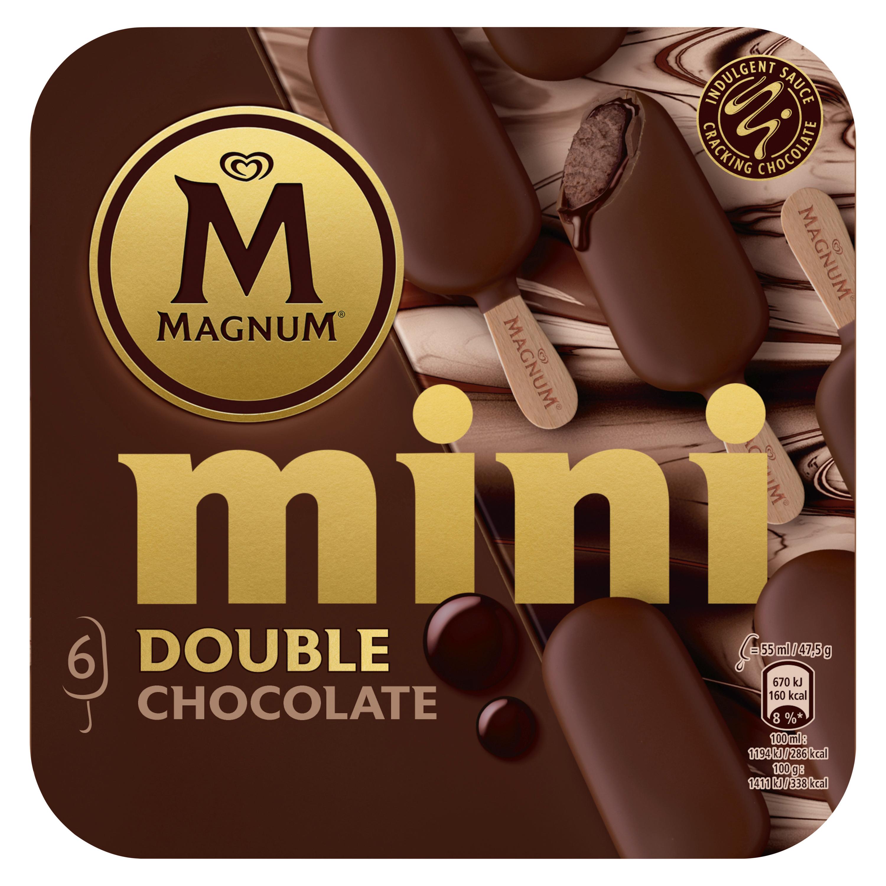 Voir la diapositive 2 : MAGNUM Mini bâtonnets Deluxe chocolat 6 pièces 285g