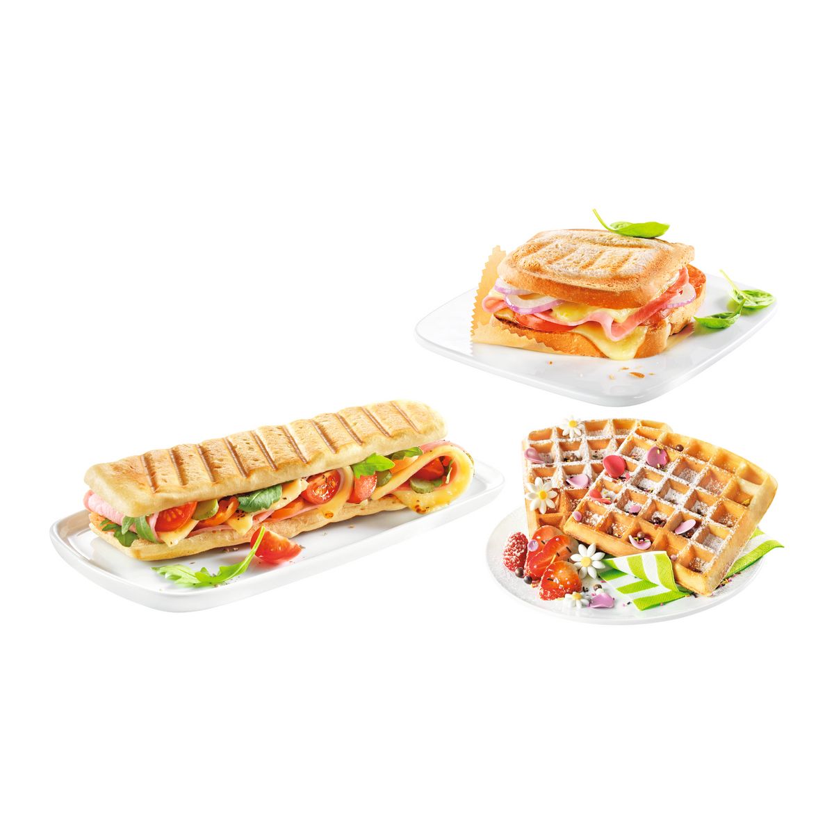 TEFAL Appareil à gaufres 3 en 1 SW614831 - Noir et gris