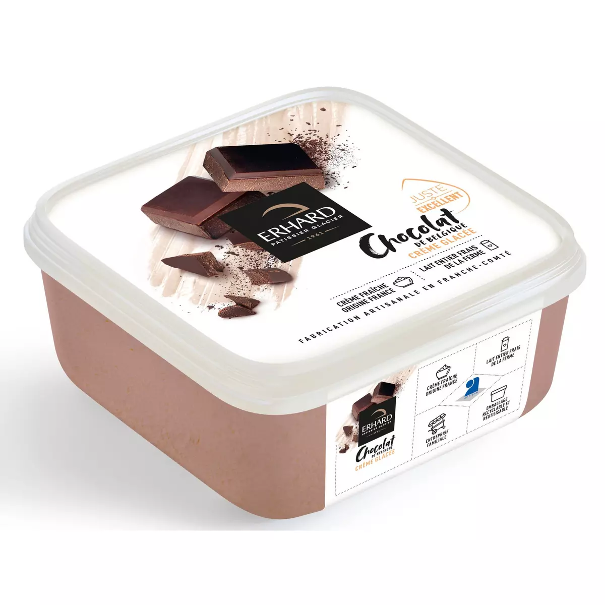 ERHARD Crème glacée au chocolat 450g