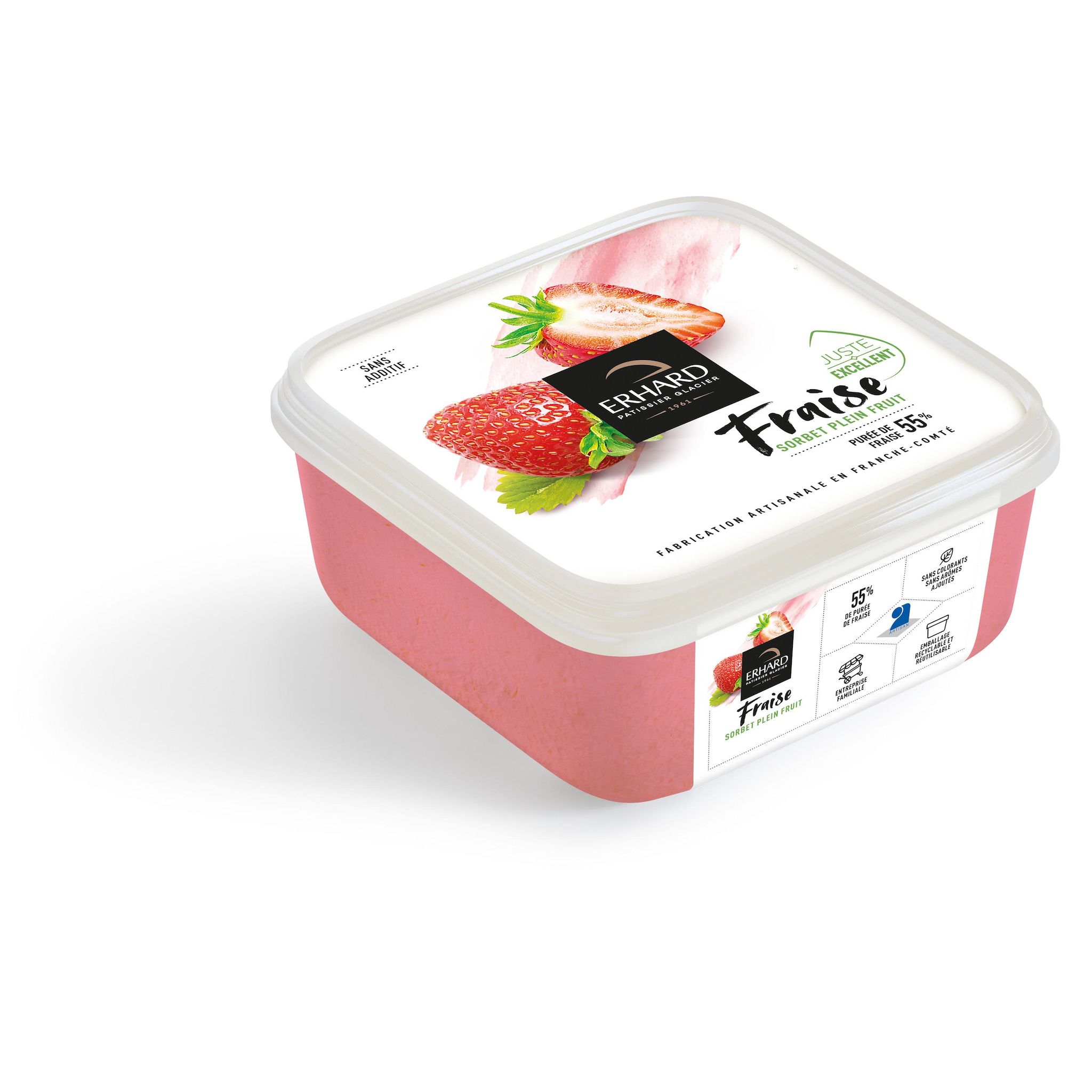 ERHARD Sorbet fraise 488g