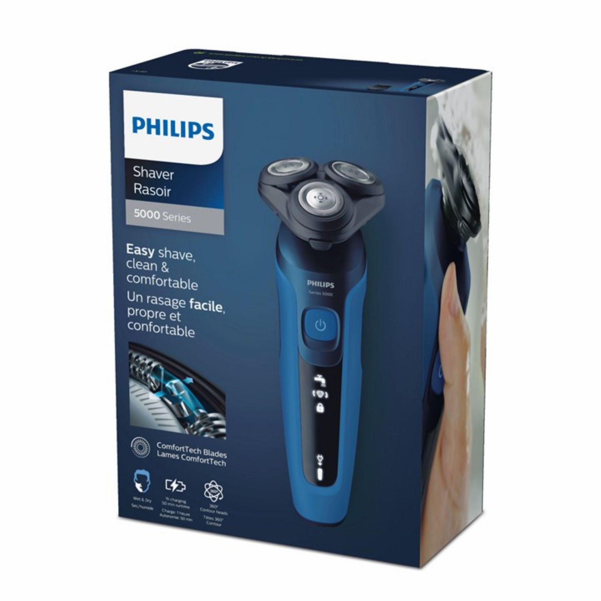 Voir la diapositive 5 : PHILIPS Rasoir électrique S5466/17 - Bleu