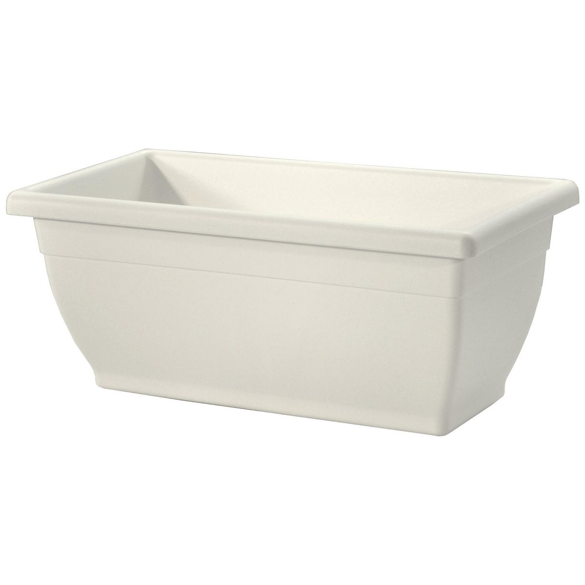GARDENSTAR Jardinière rectangulaire en plastique L50xH20 cm - Blanc cassé