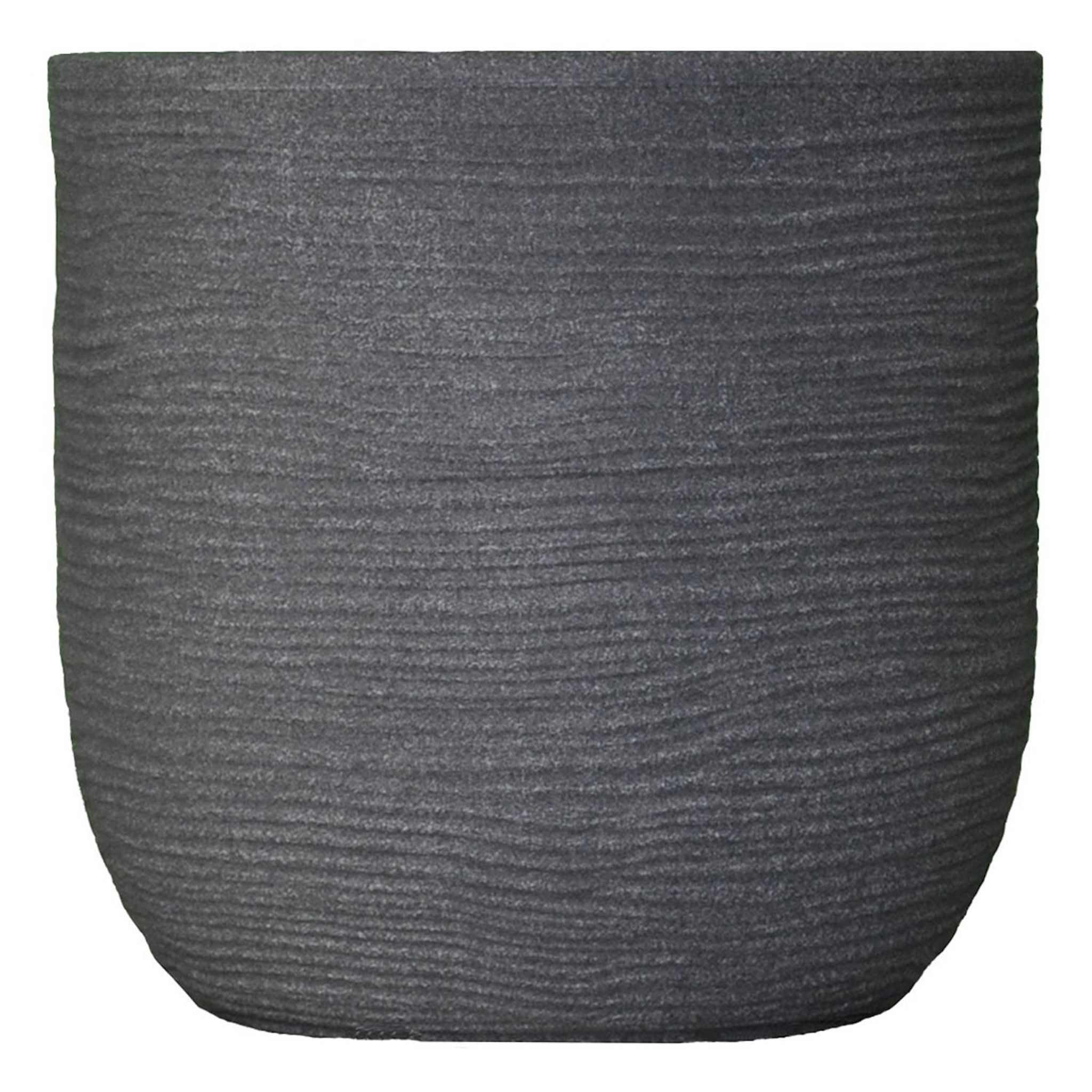 VASAR Pot roto rond strie Diam.27 cm noir