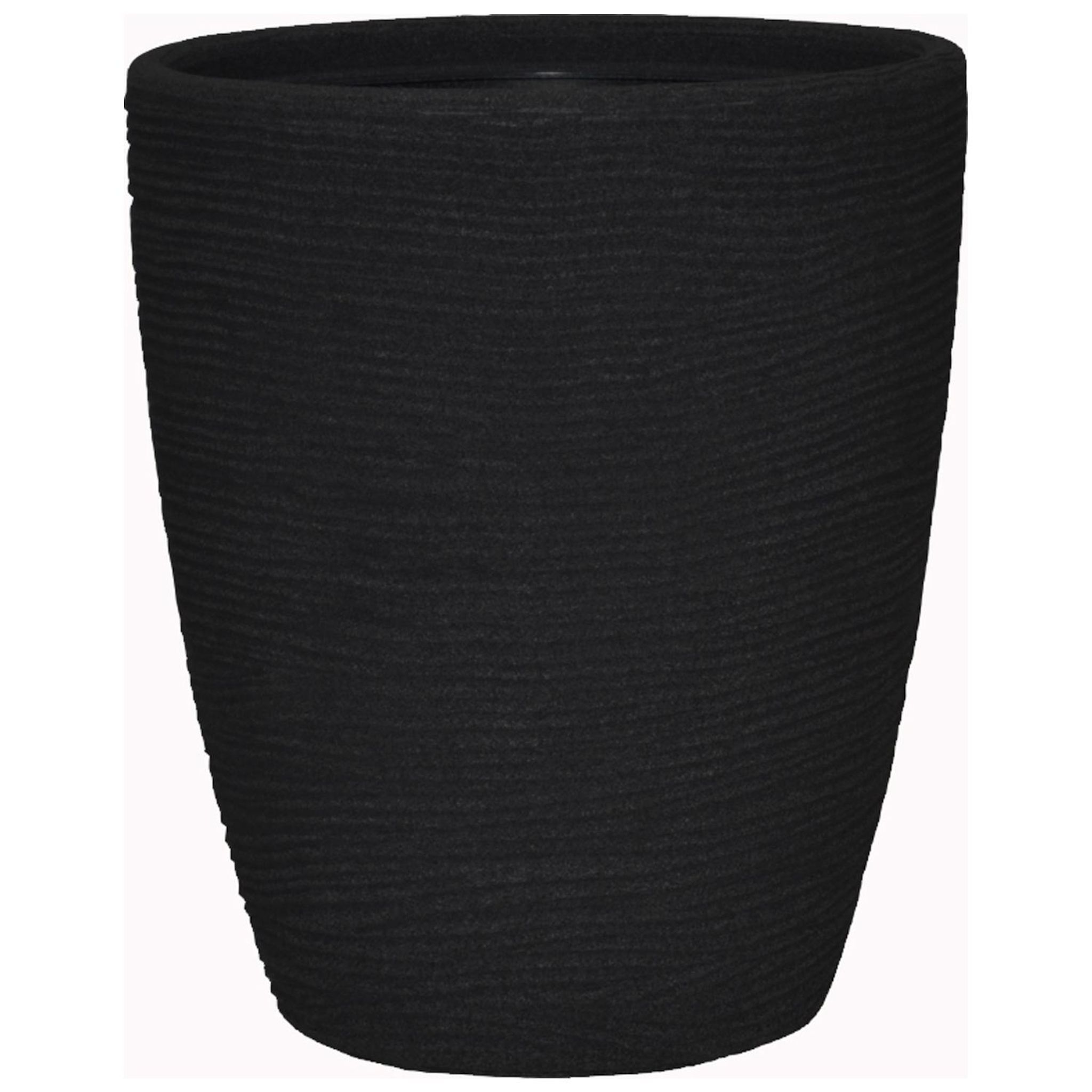 VASAR Pot roto conique strié Diam.30 cm noir